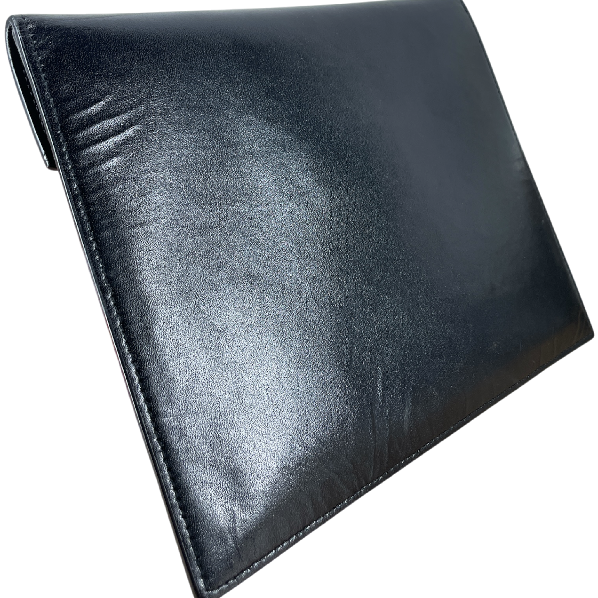 YVES SAINT LAURENT/Pouch/Leather/BLK/GLD HARDWARE ENVELOPE view 2