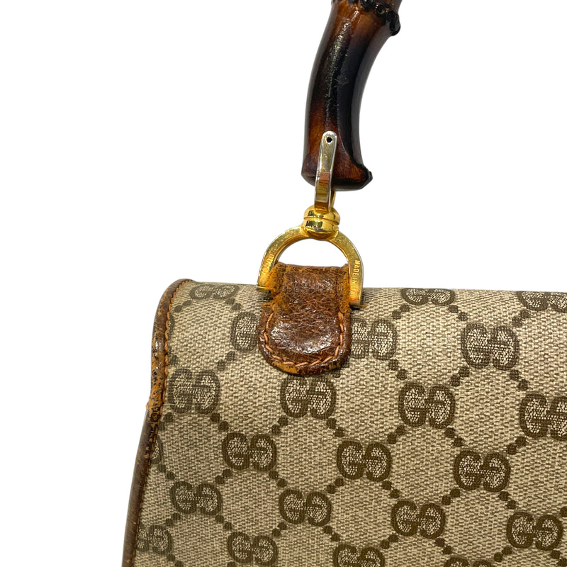GUCCI/Hand Bag/OS/Monogram/Cotton/MLT/Bamboo Handel