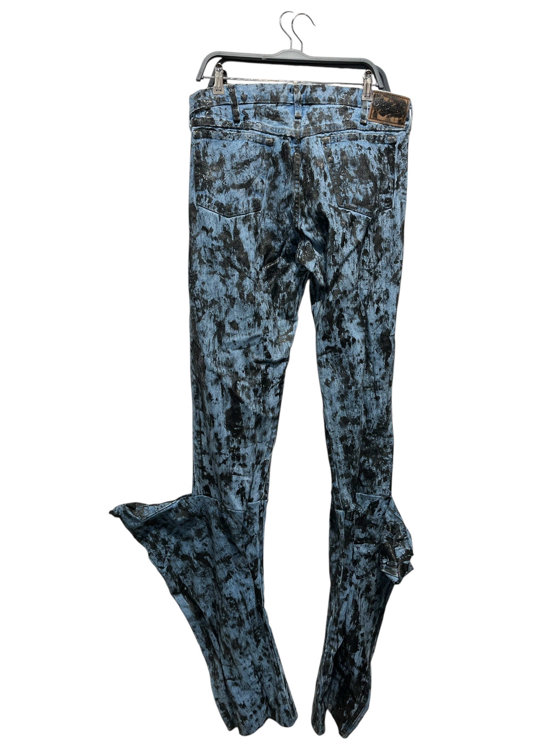 HUBANE/Straight Pants/BLU/BLUE MODIFIED FLARE W BLACK view 2