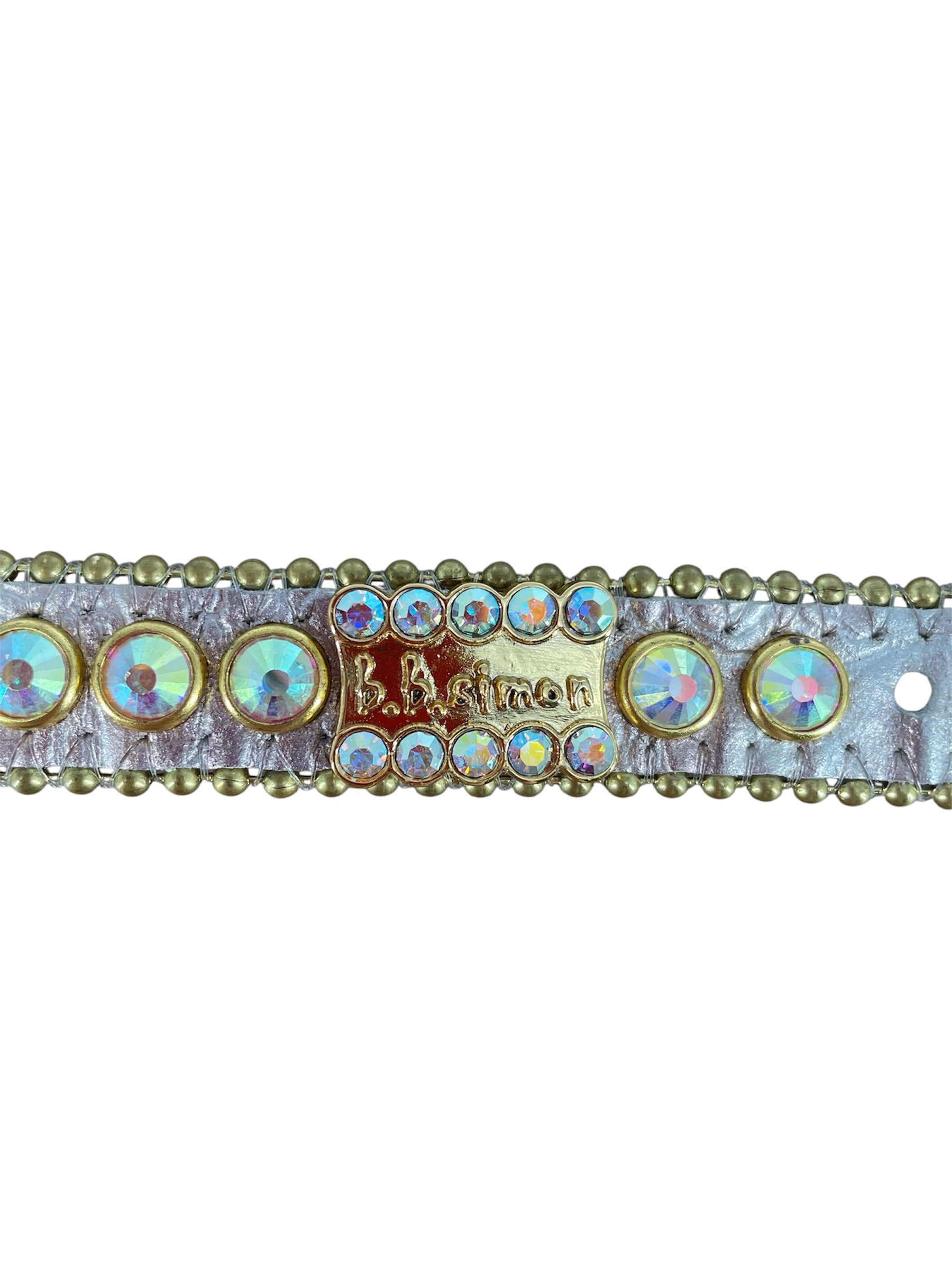 B.B SIMONS /Collar/Leather/Color Stone/GLD/IRIDECENT JEWELS view 2