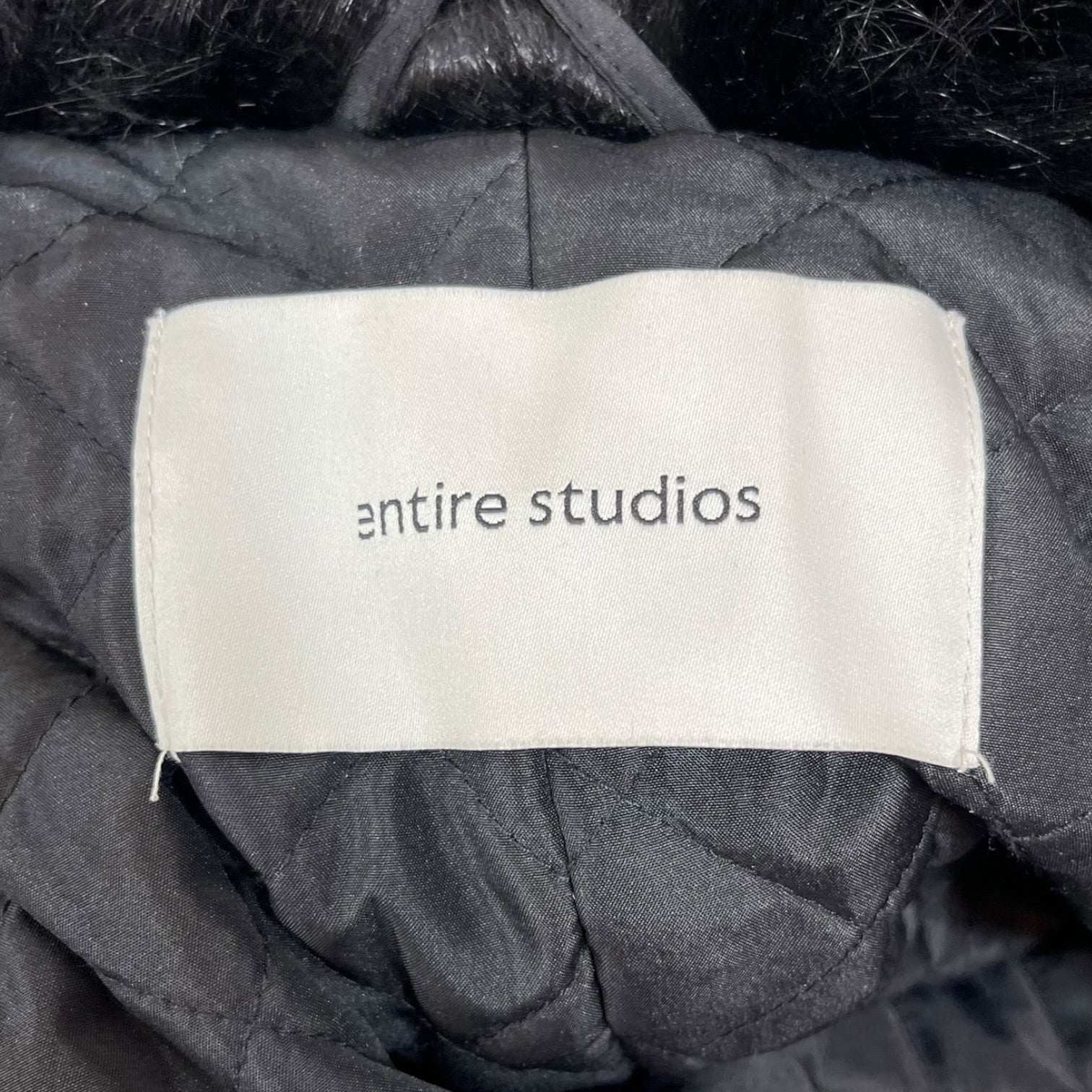 entire studios/Trench Coat/L/Acrylic/BLK/faux fur view 3