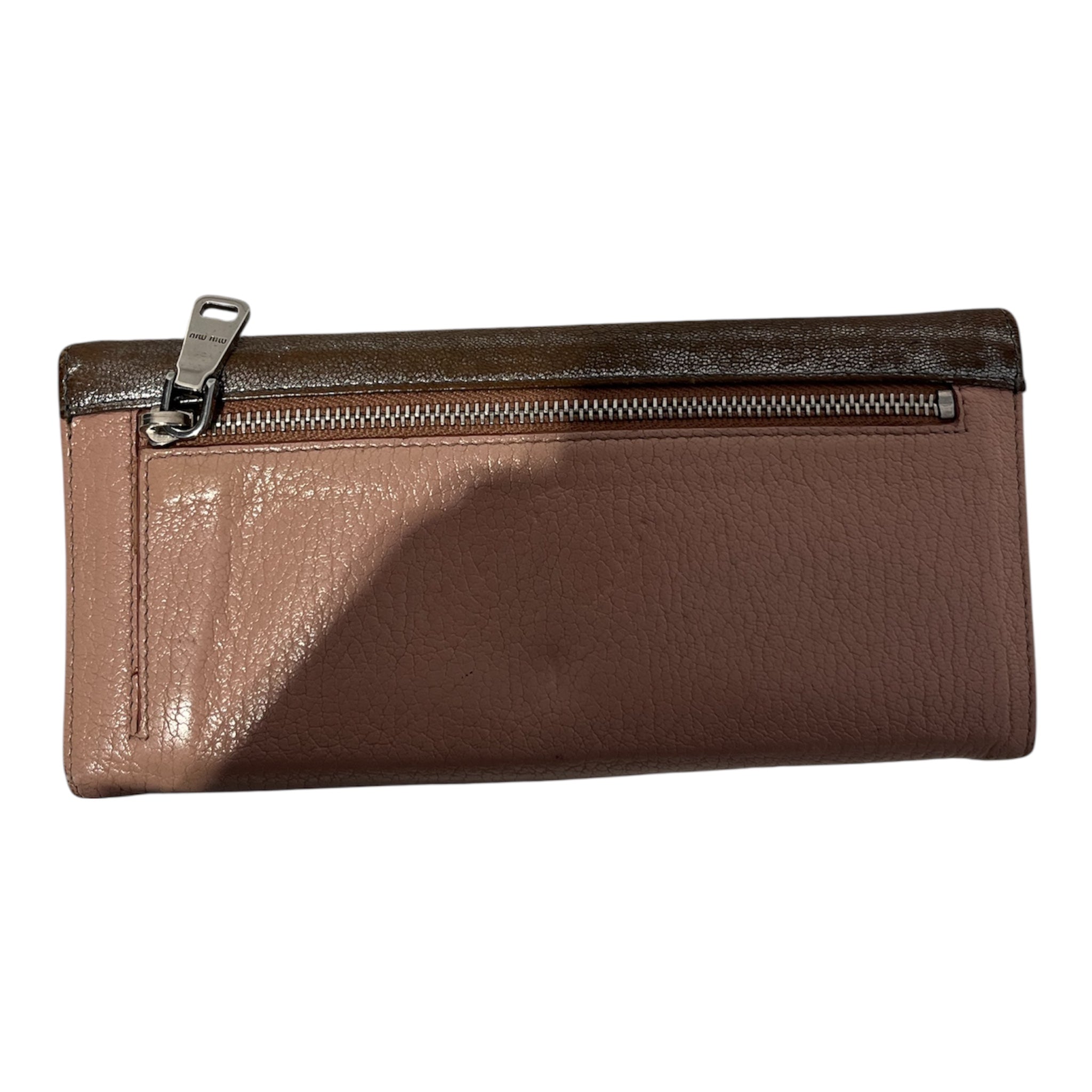 MIU MIU/Long Wallet/Faux Leather/MLT/RIBBONS LONG WALLET PNK/BRW view 4