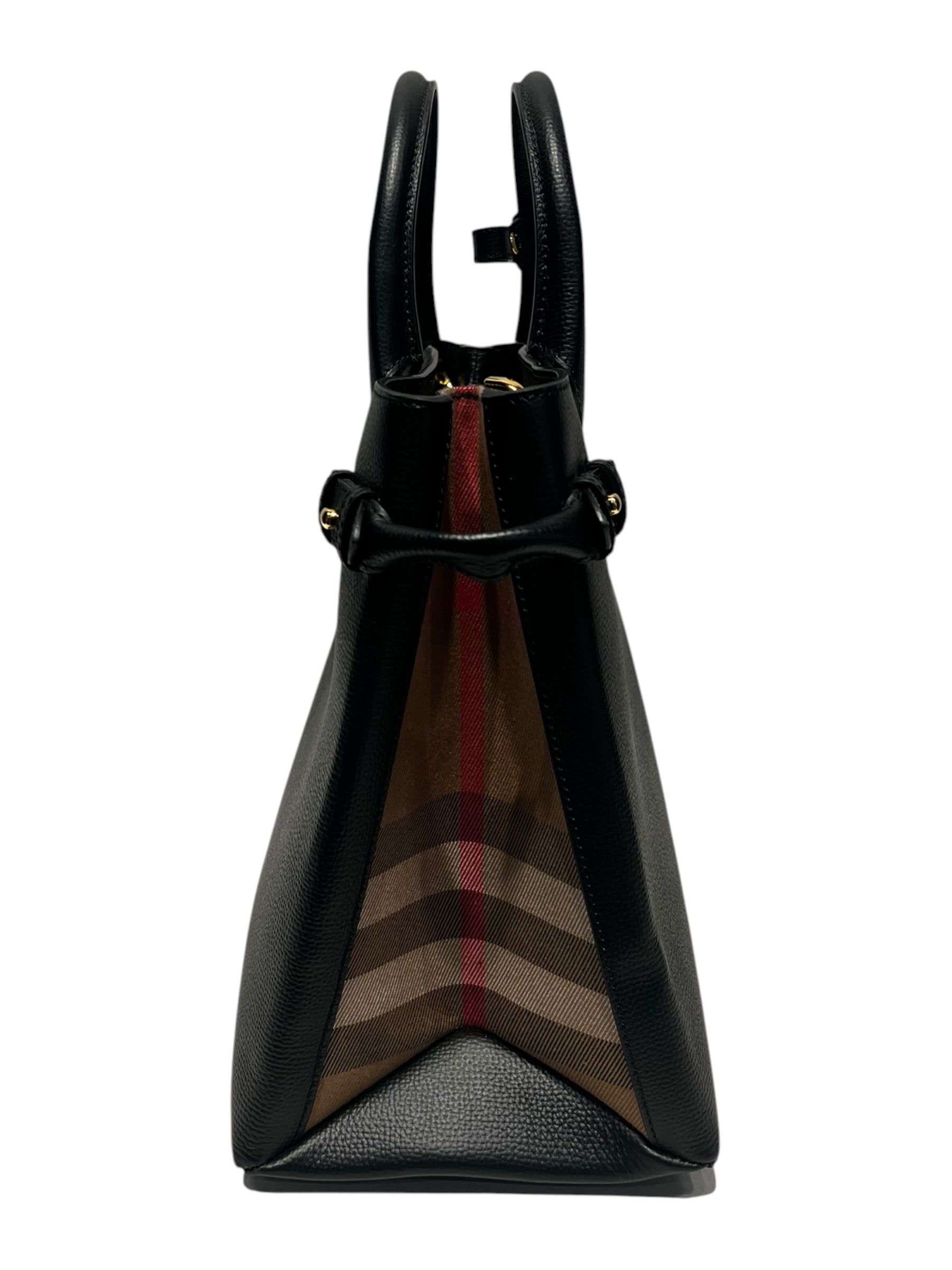 BURBERRY LONDON/Cross Body Bag/Plaid/Leather/BLK/ view 2