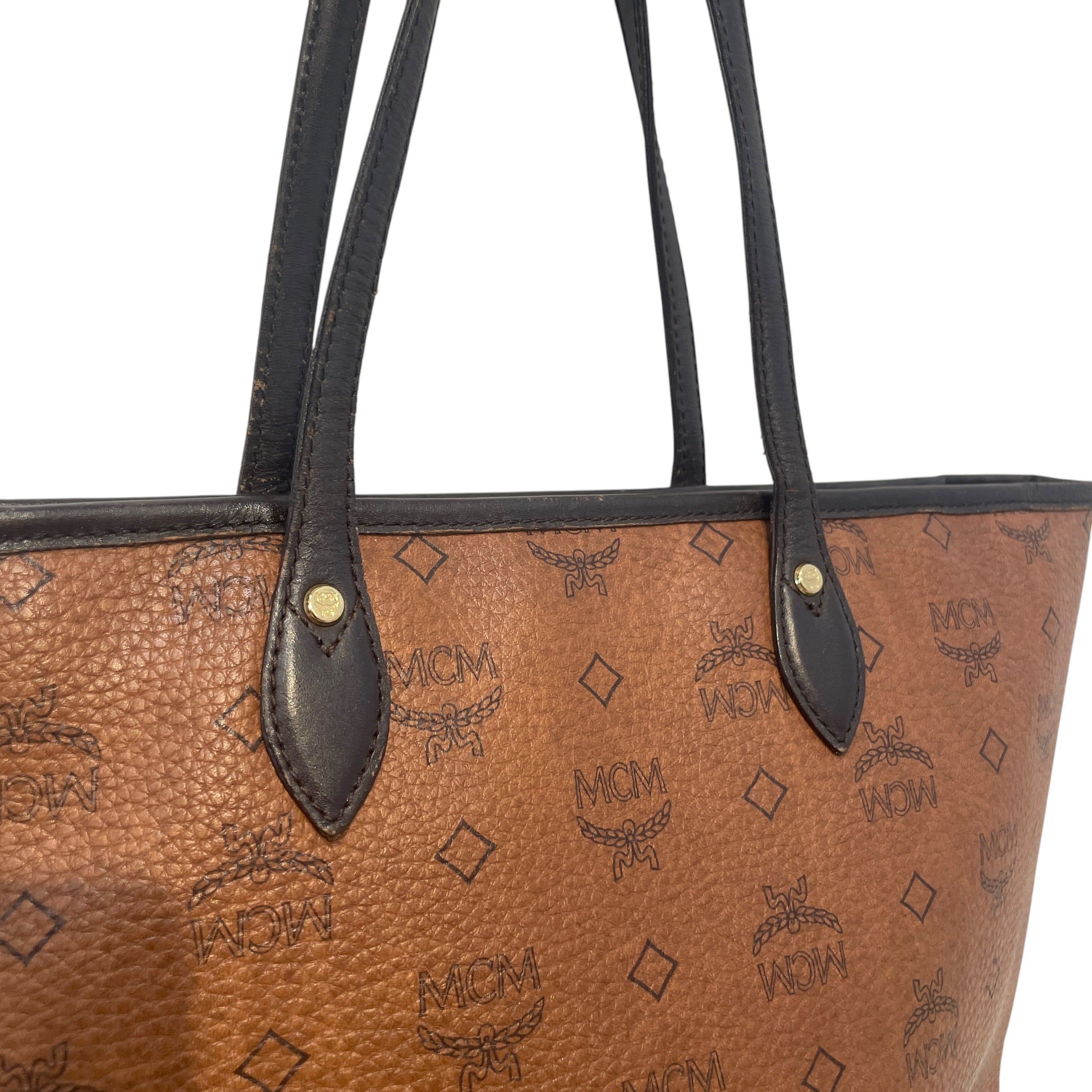MCM/Tote Bag/Monogram/Leather/BRW/Viscetos Shopping Tote view 5