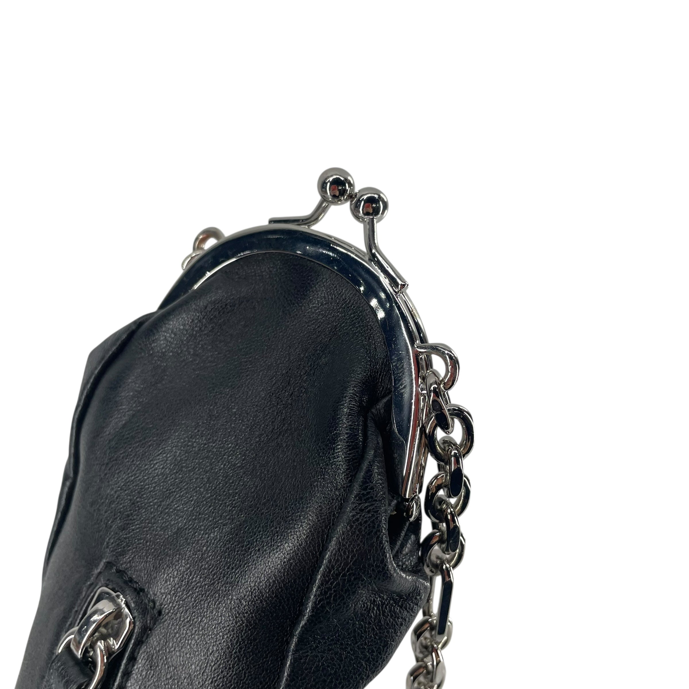 Maison Margiela/Cross Body Bag/Leather/BLK/TABI SHOE BAG+ZIPPER view 5