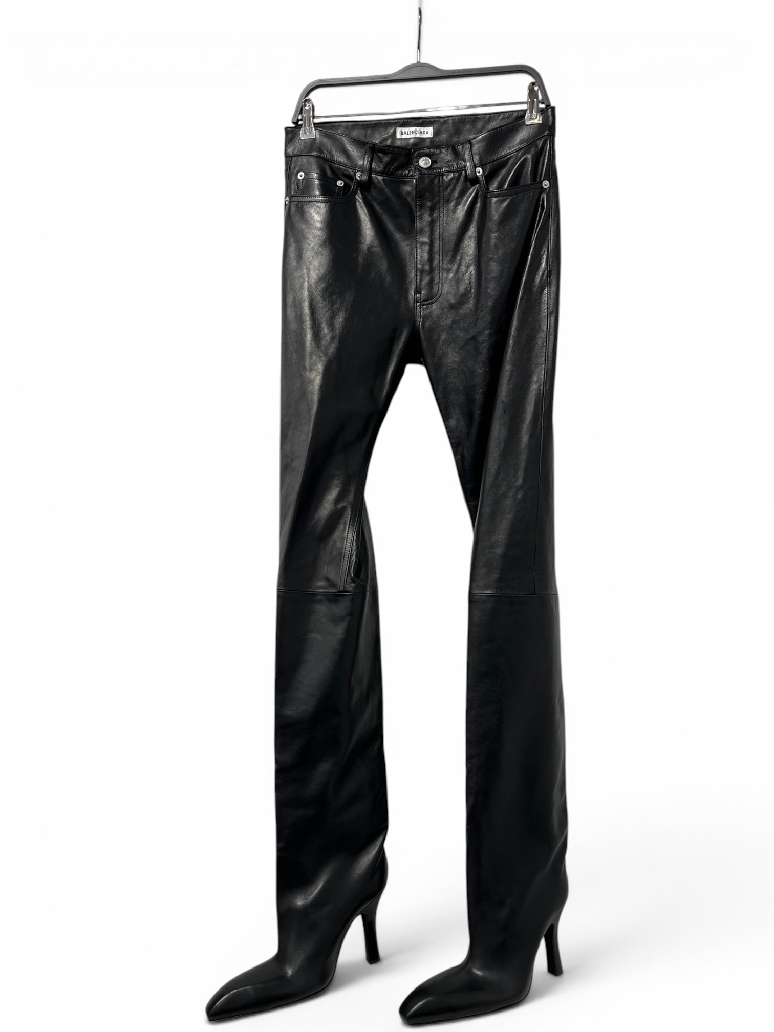 BALENCIAGA/Bottoms/39/Leather/BLK/BOOTS PANTS LEATHER BNWT view 1