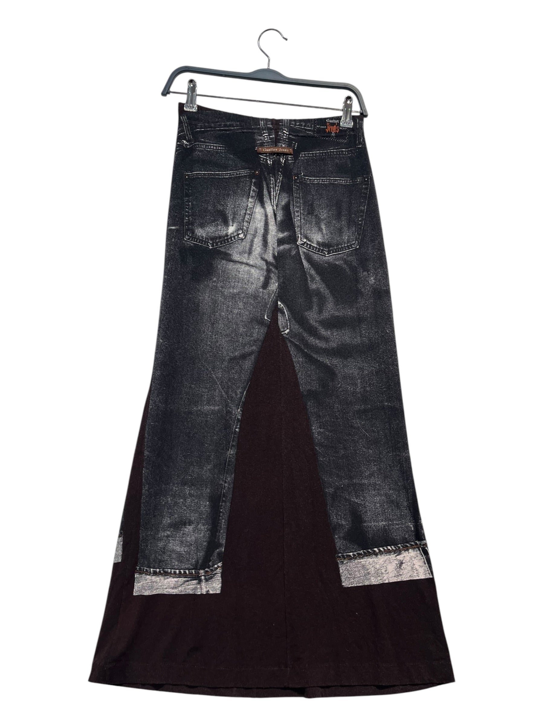 GAULTIER JEAN'S/Long Skirt/38/MLT/GRAY JEANS PRINT LONG SKIRT view 1
