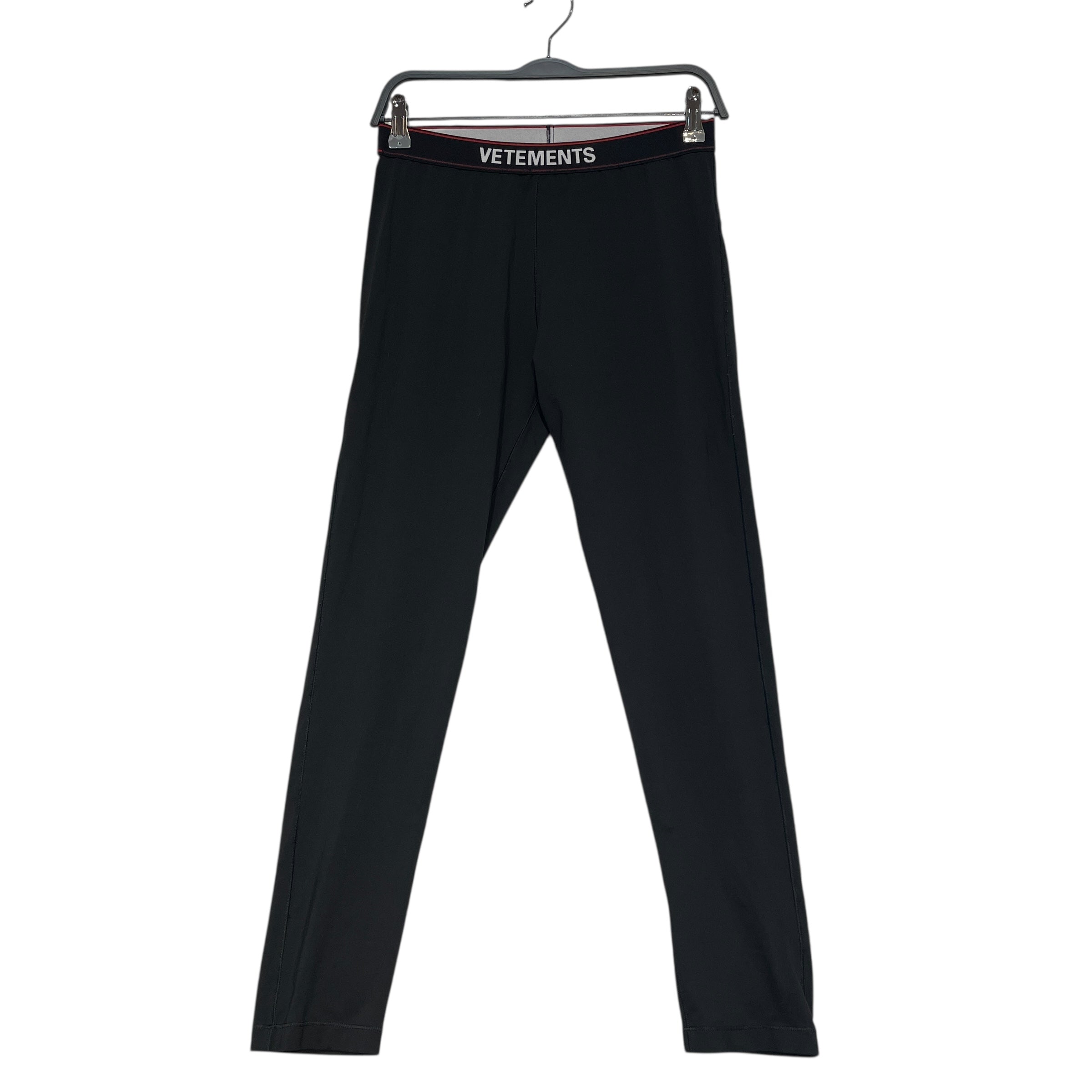 VETEMENTS/Bottoms/M/Polyester/BLK/Leggings VT Logo view 1
