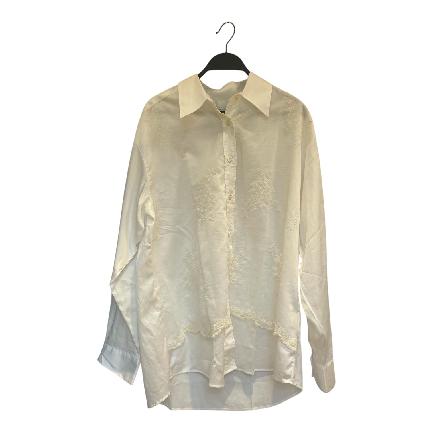 our legacy/3|4 T-Shirt/36/Cotton/WHT/white frill top view 1