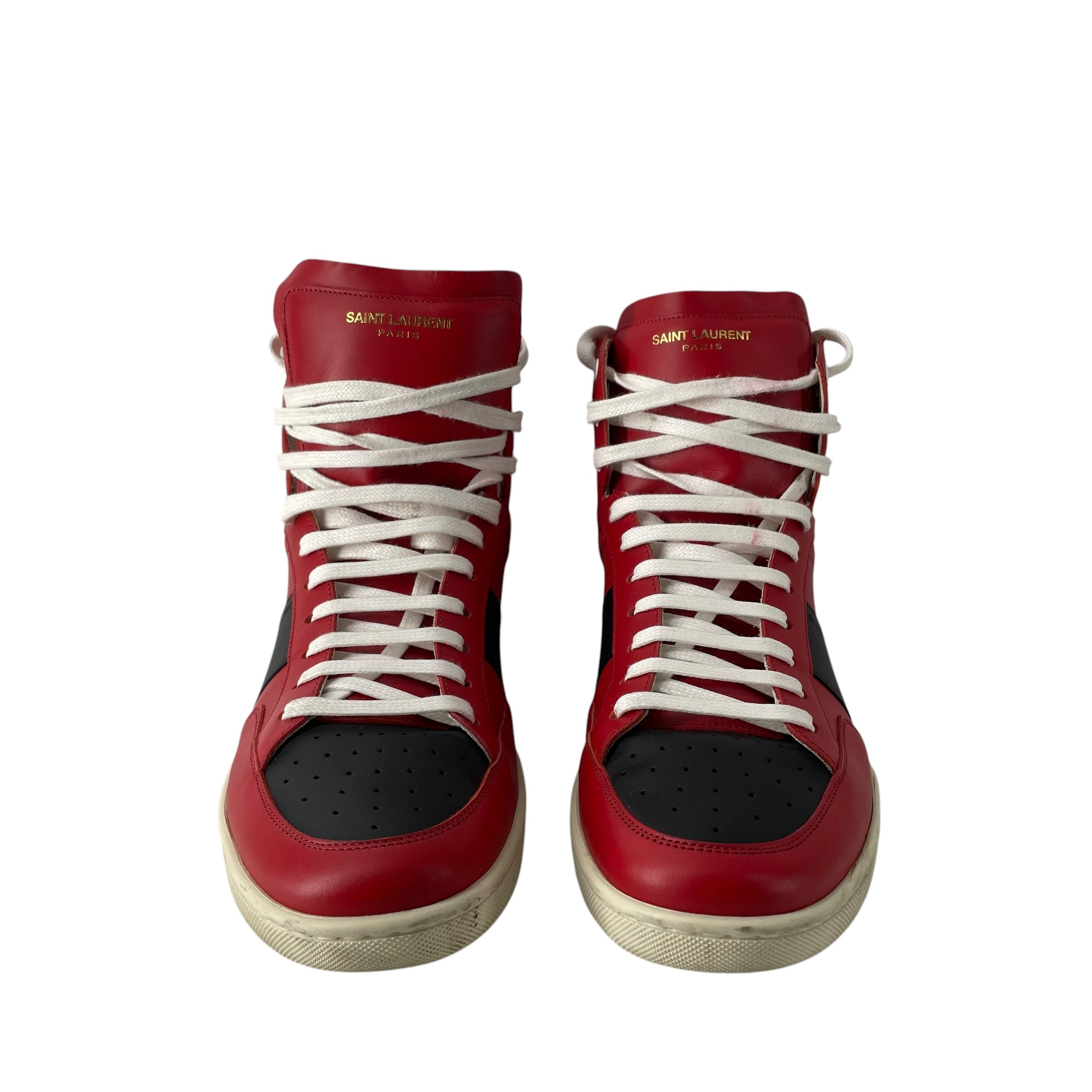 SAINT LAURENT/Hi-Sneakers/EU 44/Leather/RED/SL/10H HIGH TOP view 3