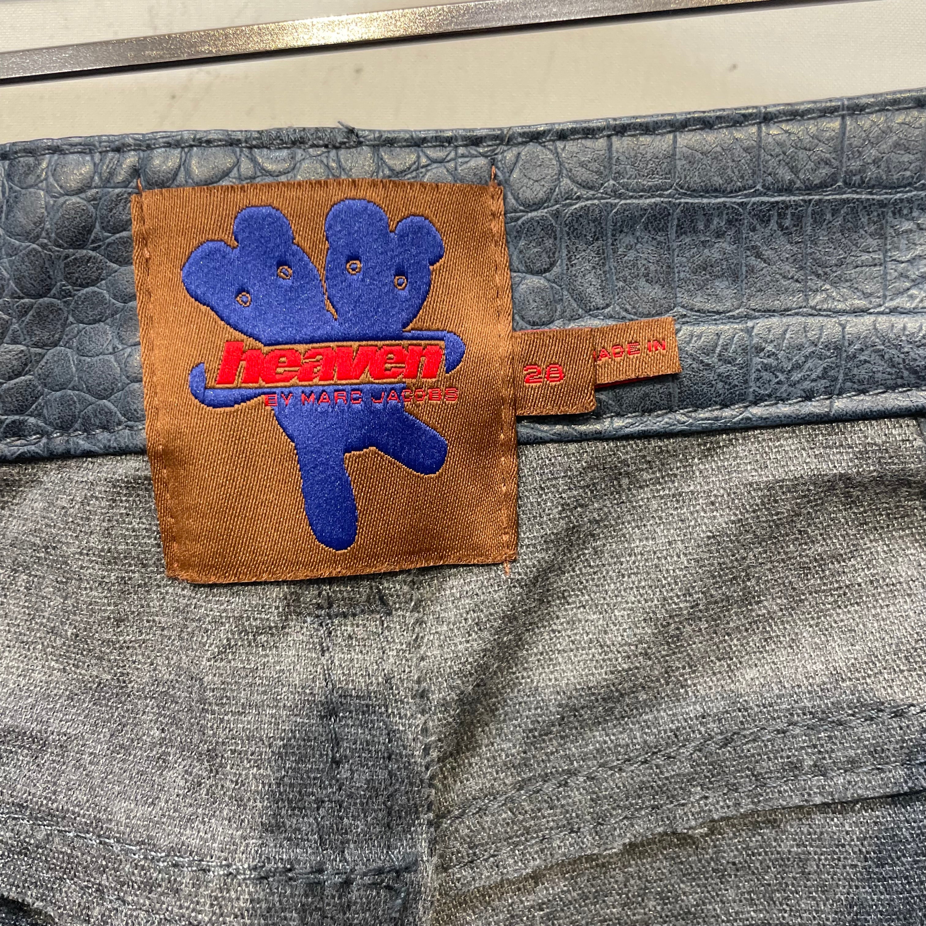 Heaven By Marc Jacobs/Bottoms/26/Leather/BLU/Snakeskin view 3