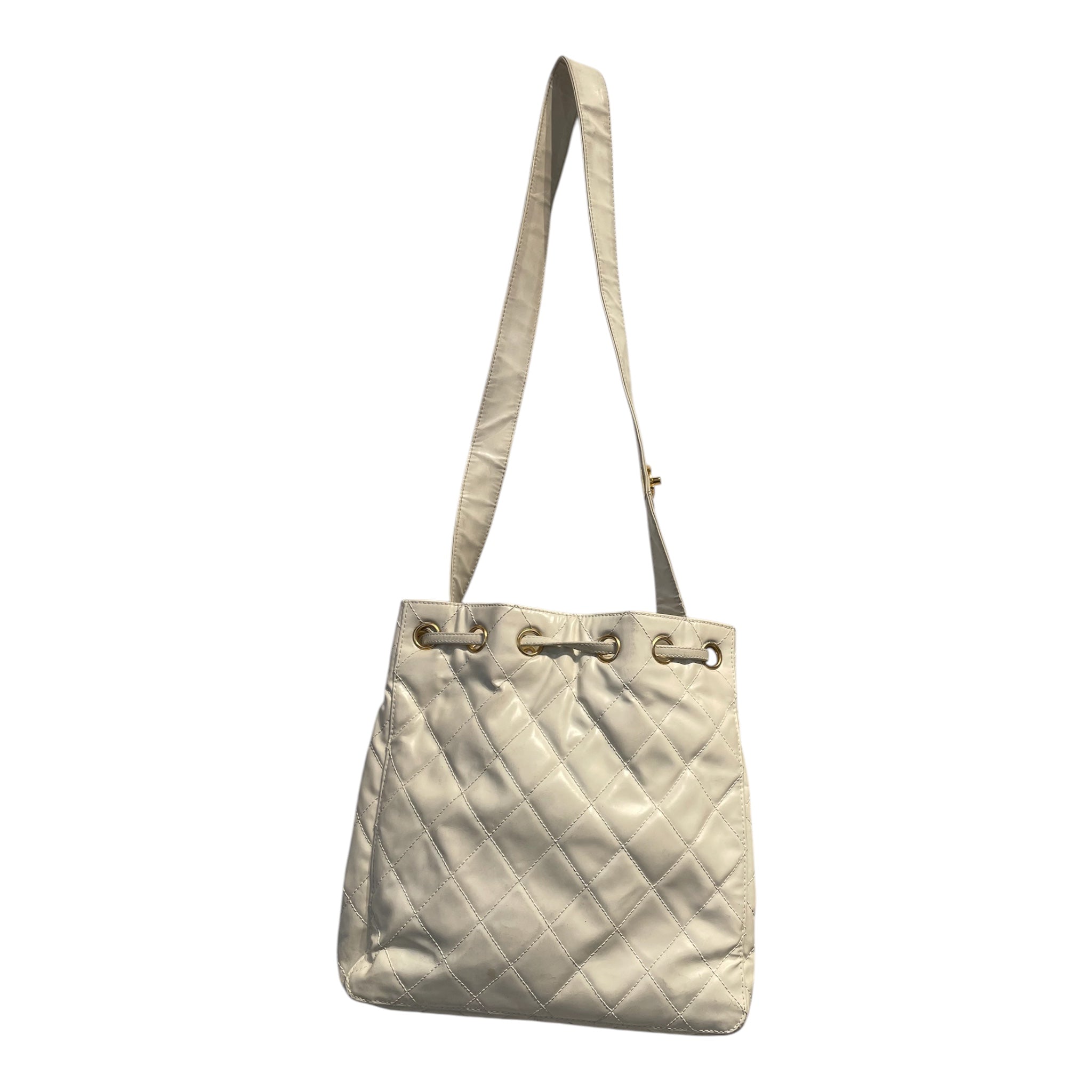 CHANEL/Basket Bag/Leather/WHT/VINTAGE CHANEL  98-96 view 2