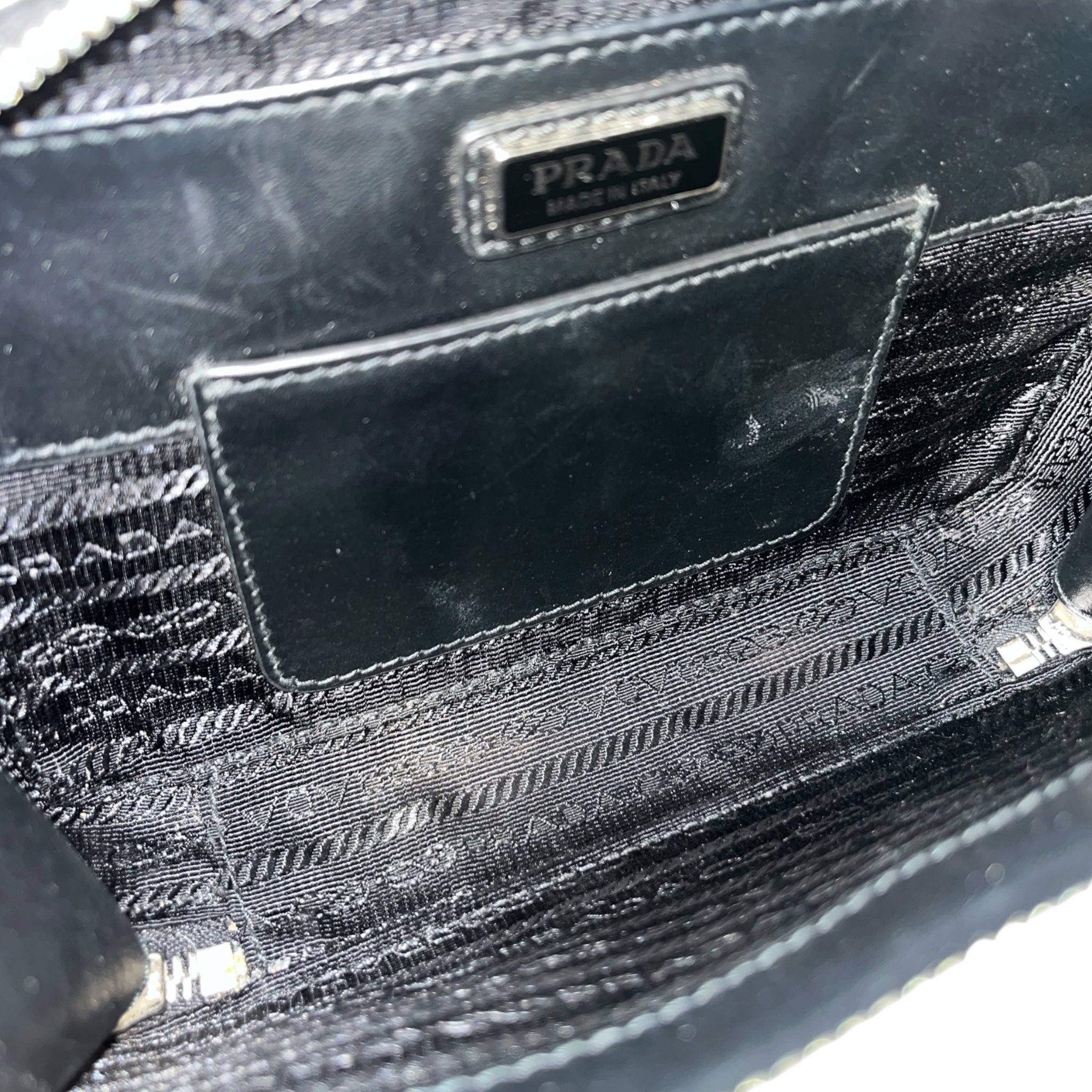 PRADA/Cross Body Bag/Leather/BLK/saffiano view 4