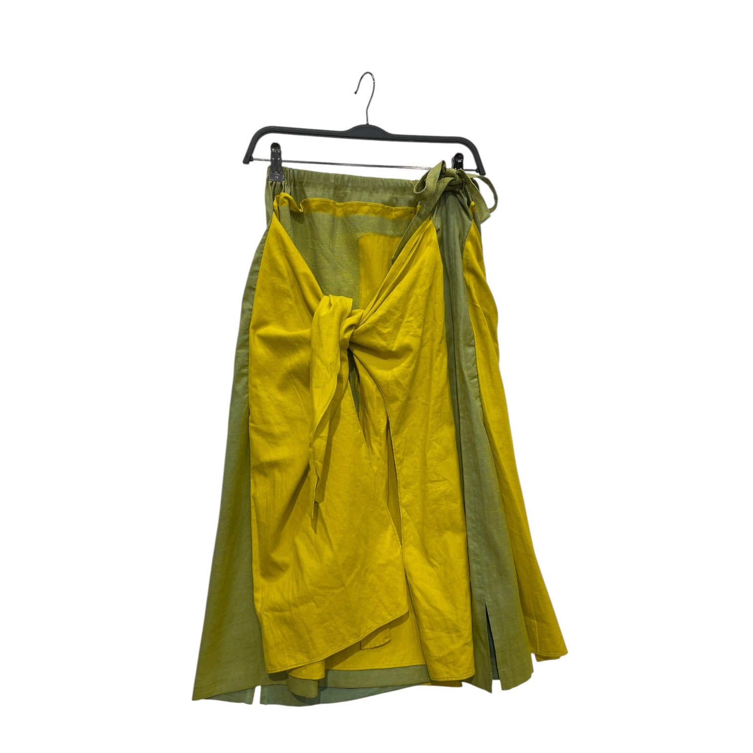 A.POC/ISSEY MIYAKE/Long Skirt/2/Cotton/YEL/ASYMMETRICAL HEM view 2