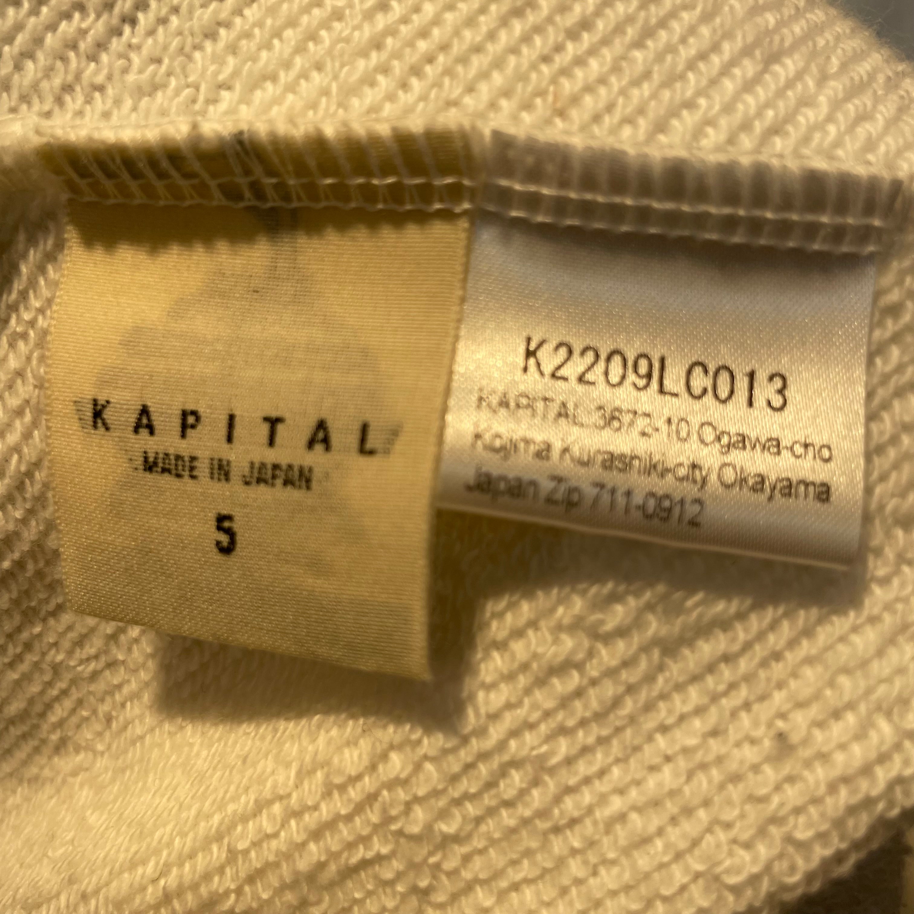 KAPITAL/Sweatshirt/S/Cotton/WHT/bunny logo view 6