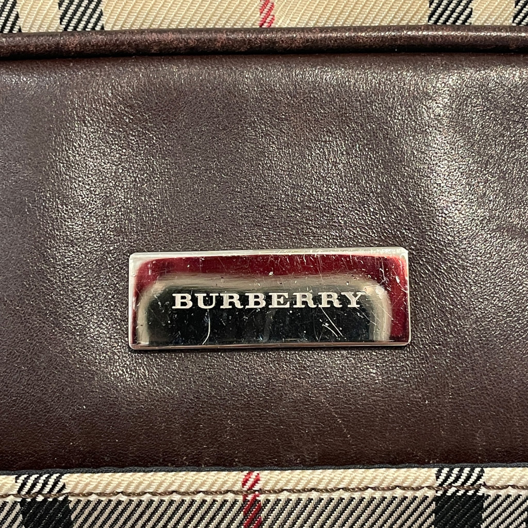BURBERRY/Hand Bag/Plaid/CRM/W2B4BTM view 5