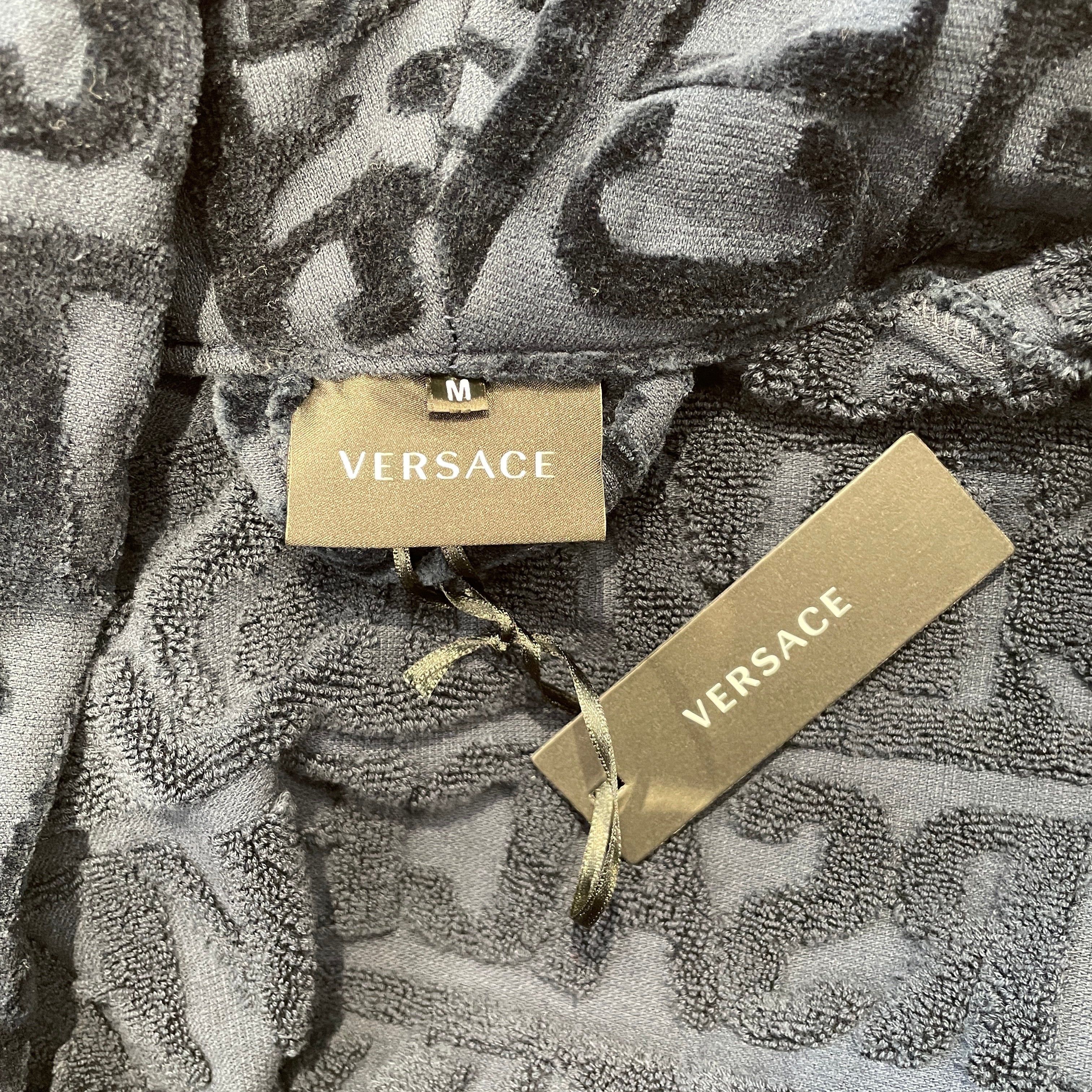 VERSACE/Coat/M/Cotton/NVY/PRINTED ROBE view 3