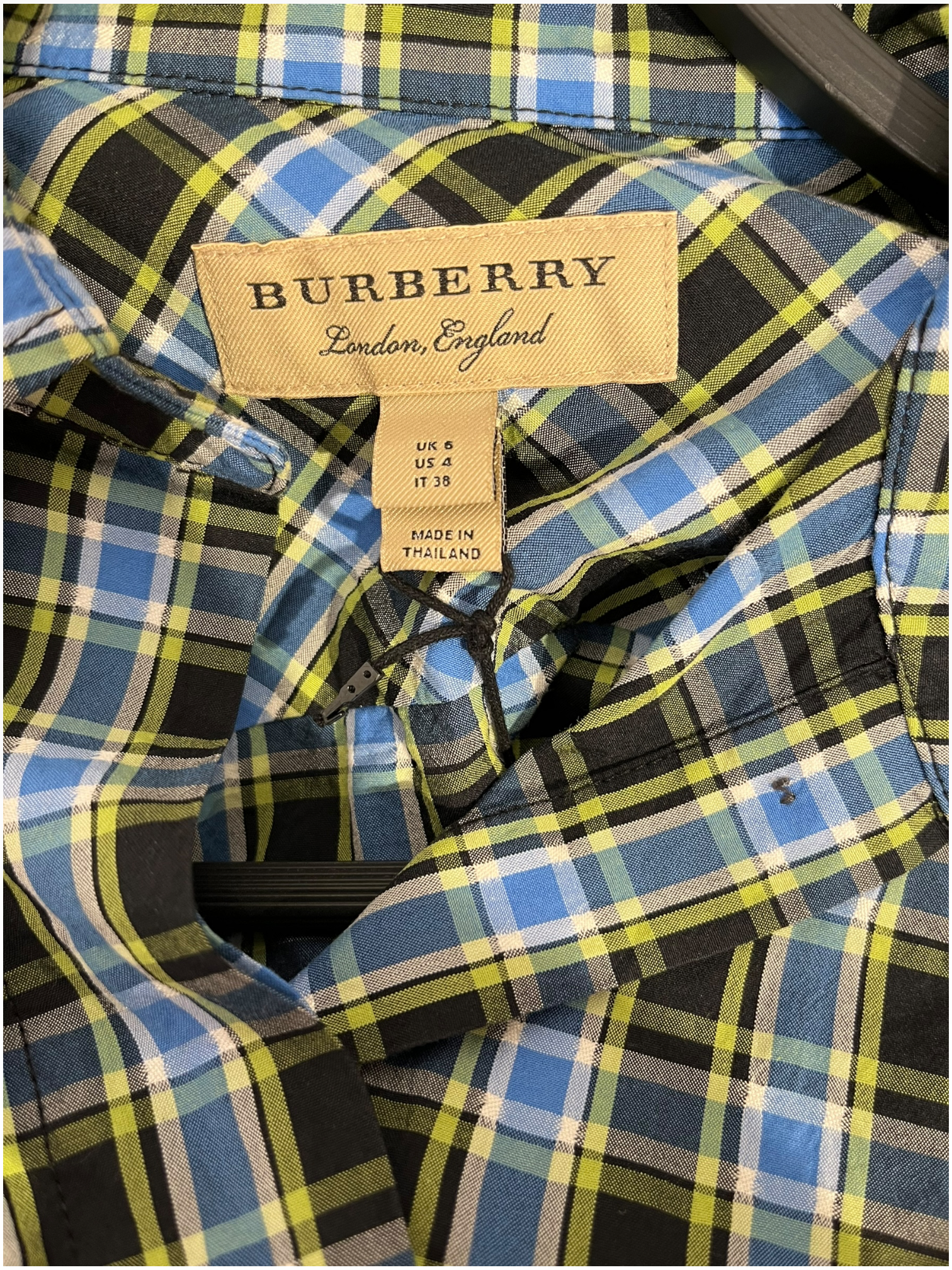 BURBERRY LONDON/LS Shirt/4/Cotton/MLT/Plaid/SAOIRSE PLAID BUTTON UP view 3