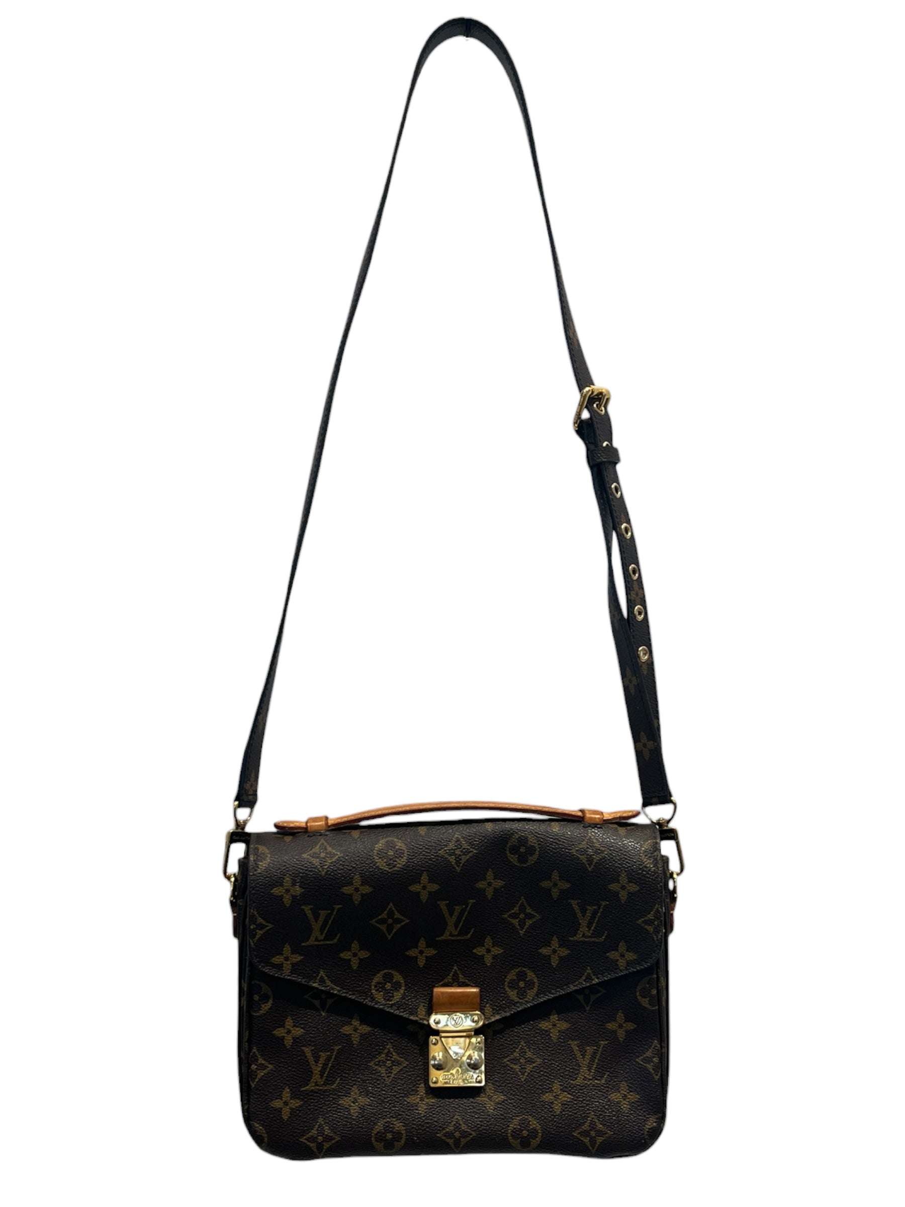 LOUIS VUITTON/Cross Body Bag/Monogram/Leather/BRW/POCHETTE METIS BRWN INTERIOR view 1