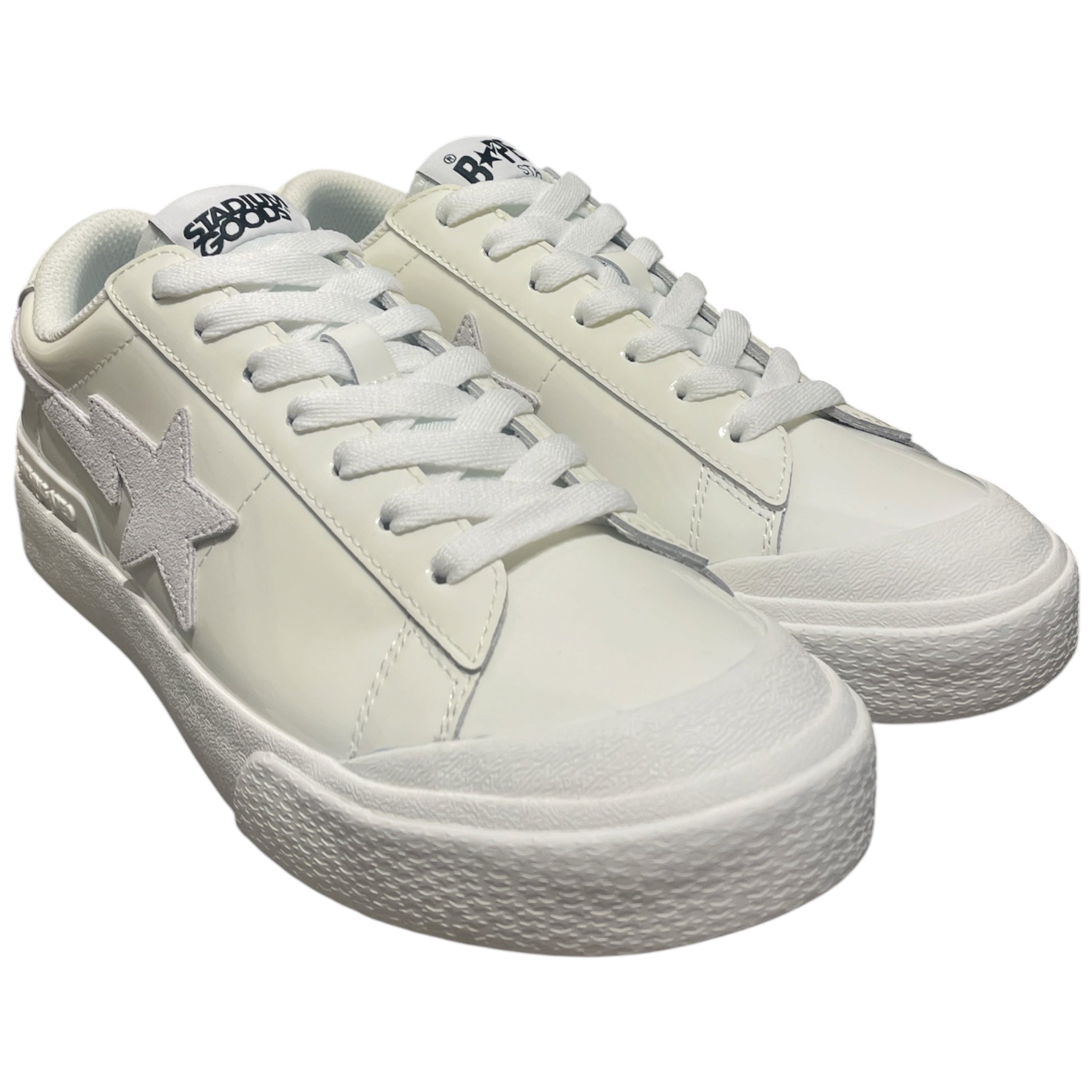 A BATHING APE/Low-Sneakers/US 8/Leather/WHT/Stadium Goods Mad Sta view 1