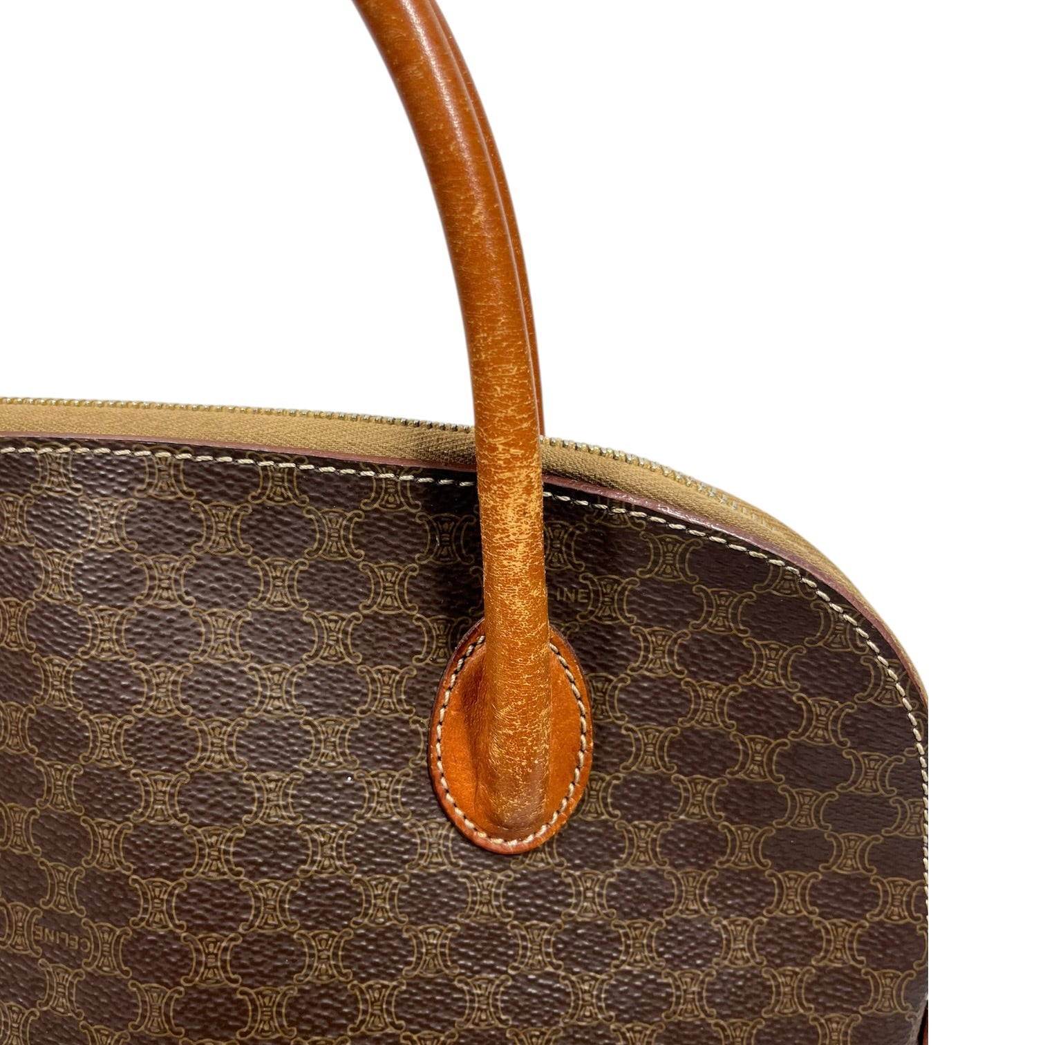 CELINE/Hand Bag/Monogram/Leather/CML/Vintage Macadam Tote Bag view 6