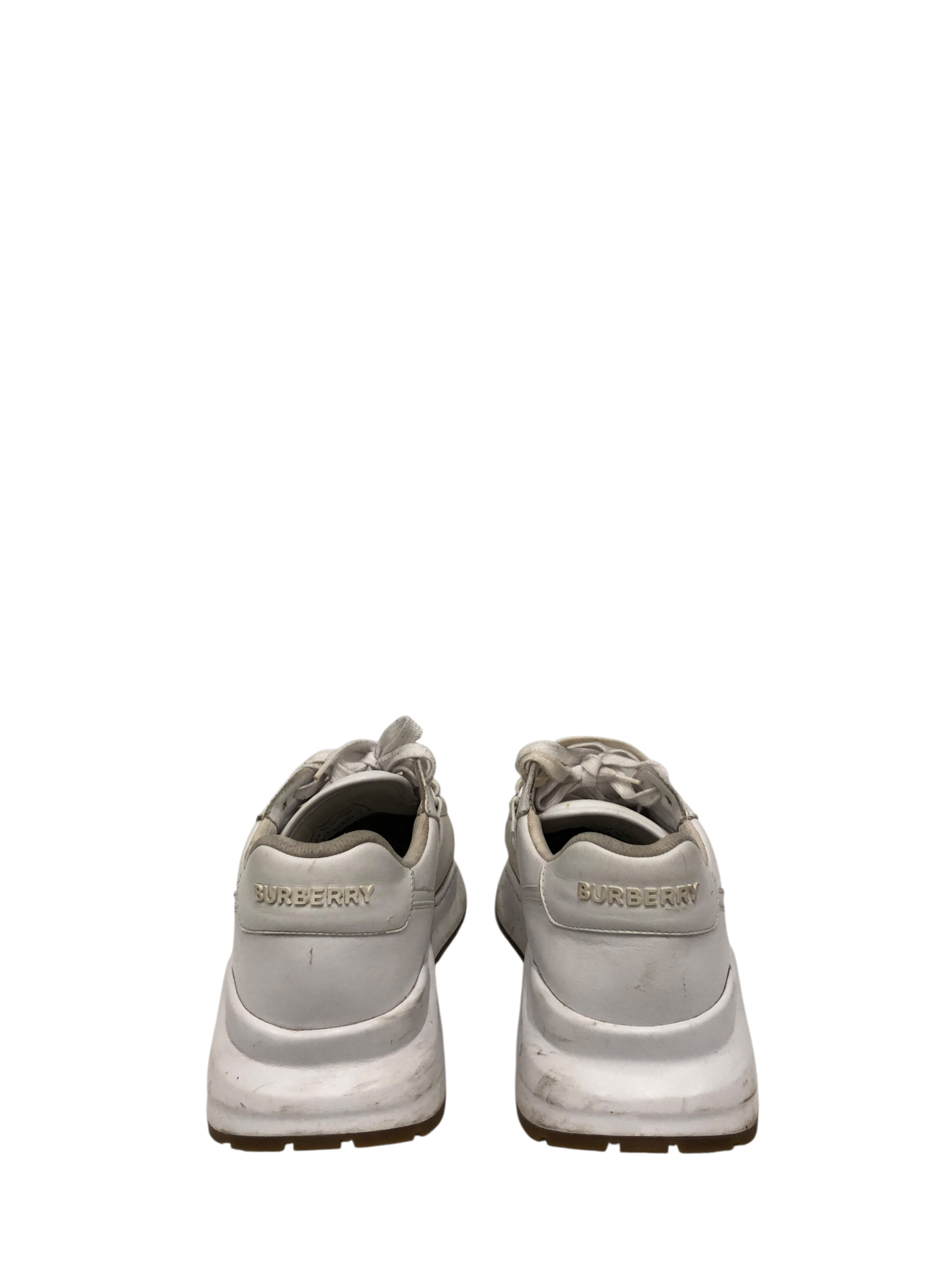 BURBERRY/Low-Sneakers/EU 45/Leather/WHT/Ramsey w/ Gum Sole view 4