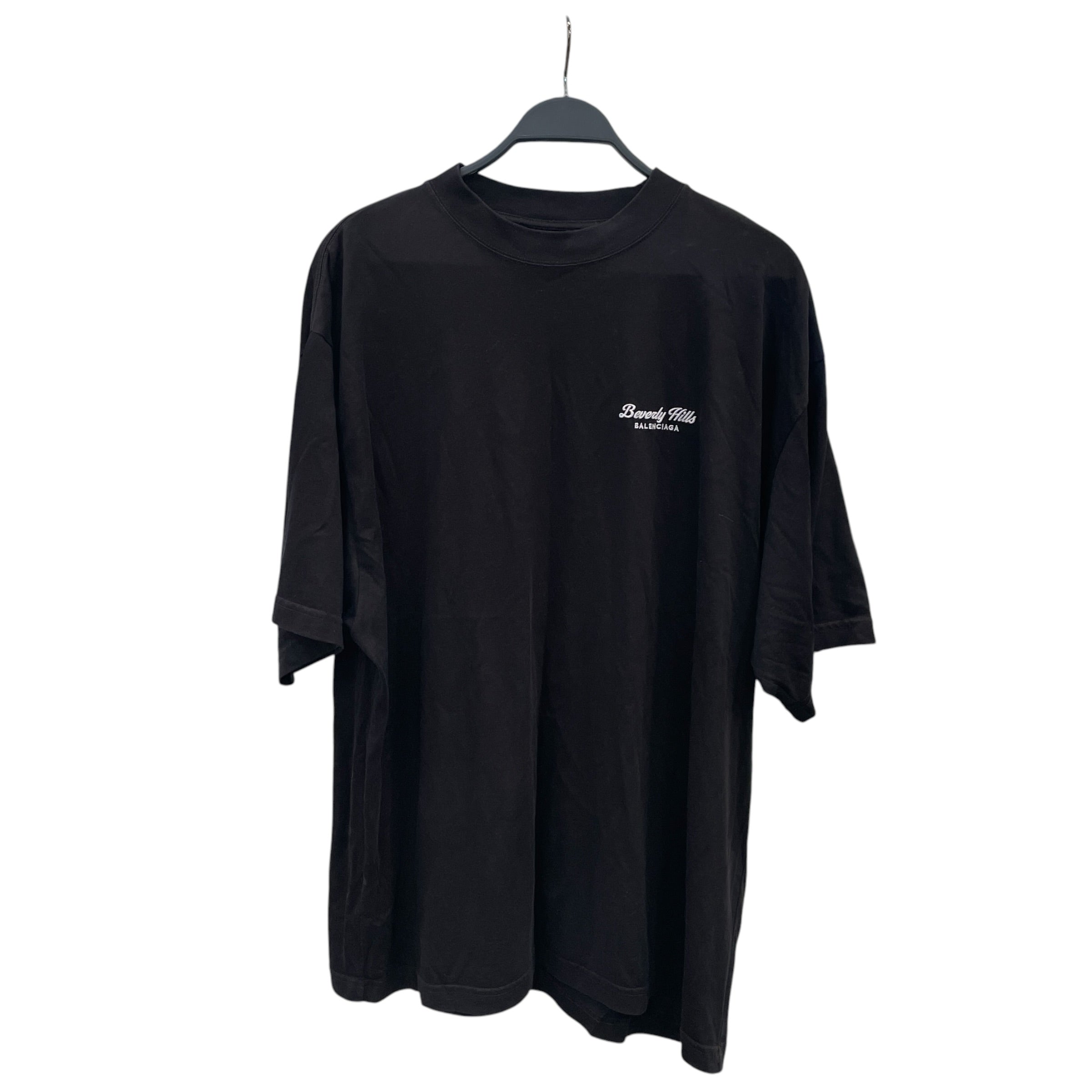 BALENCIAGA/T-Shirt/XL/Cotton/BLK/Graphic/beverly hills view 1