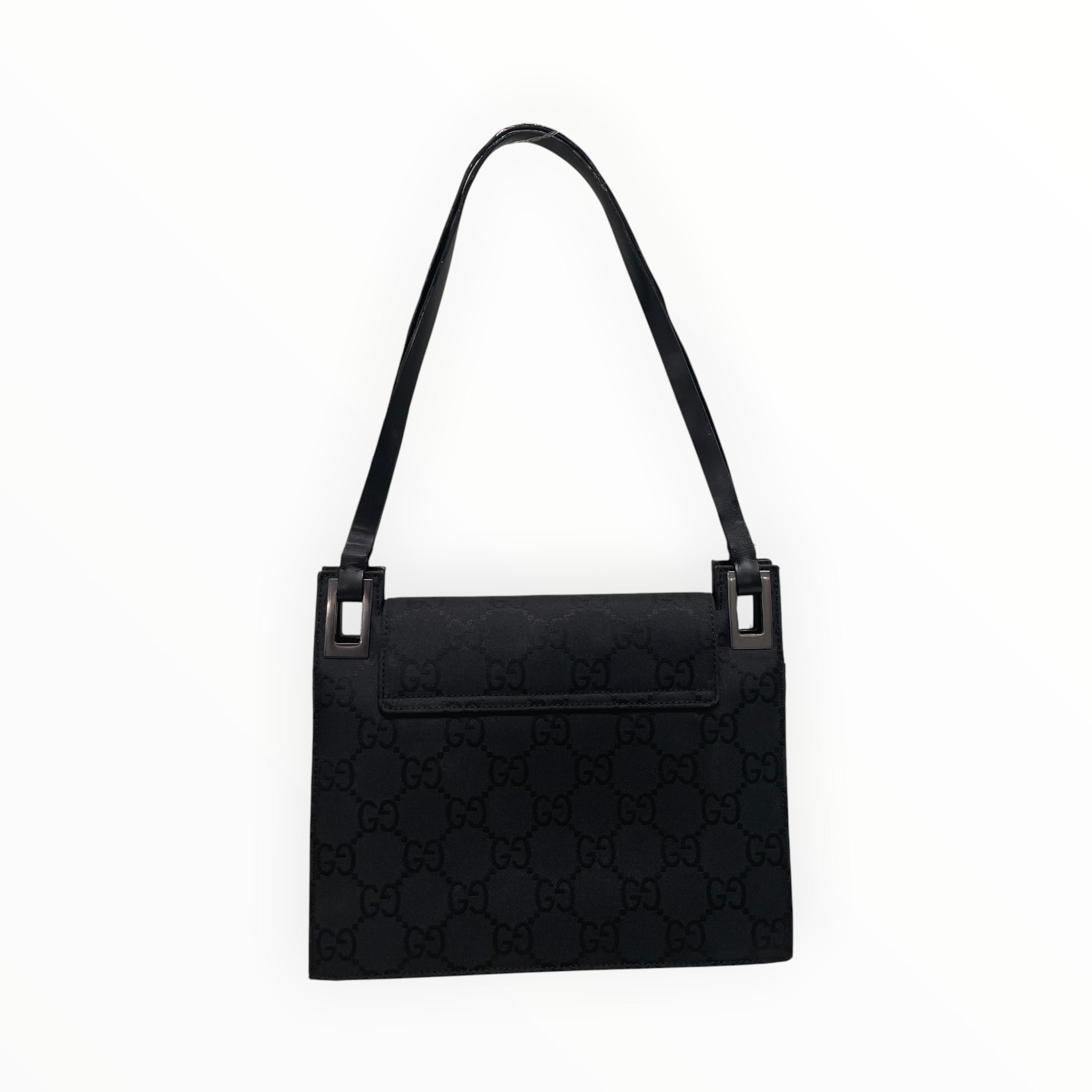 GUCCI/Hand Bag/Monogram/Nylon/BLK/79GXKQC/LEATHER STRAP/GG view 2