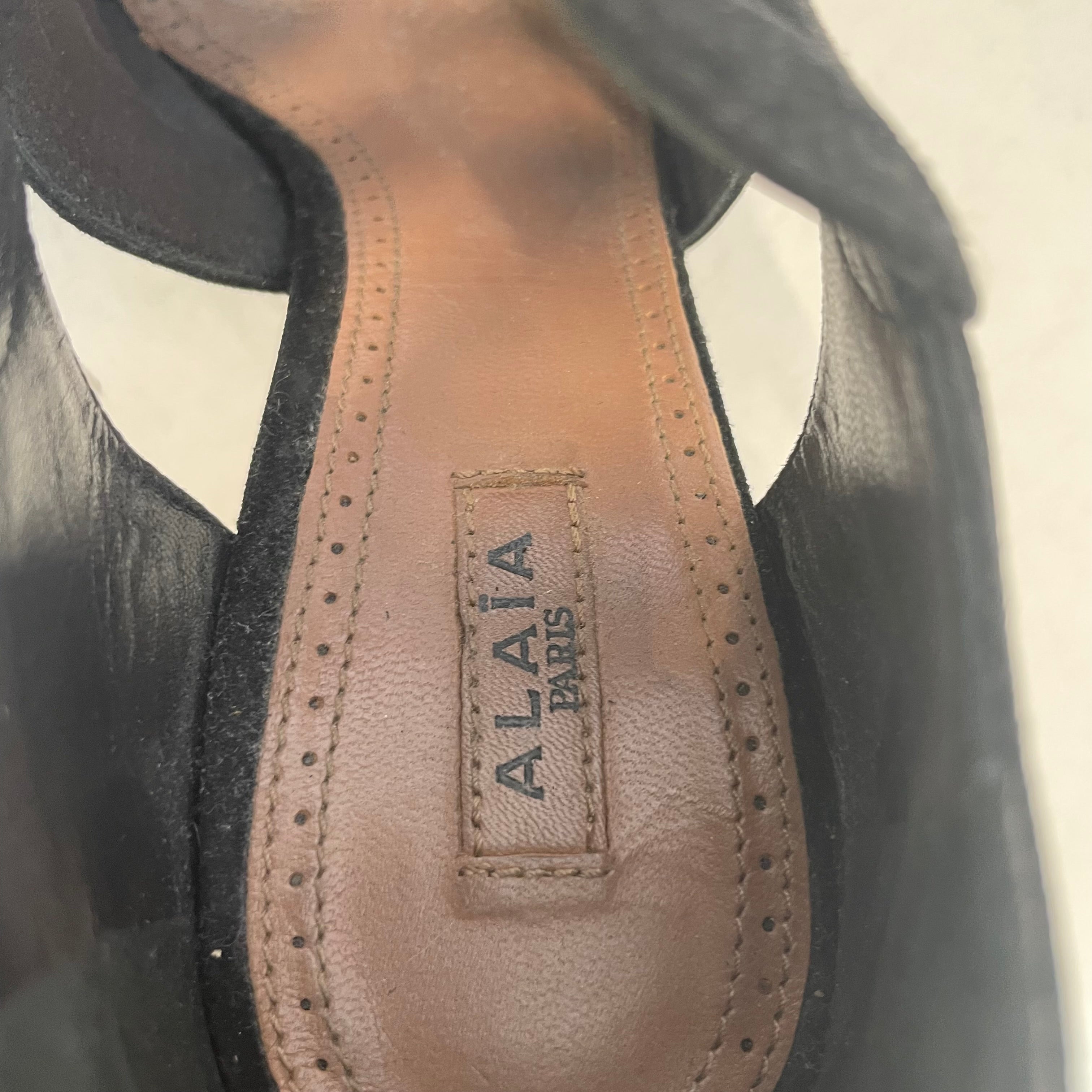 ALAIA/Heels/US 6.5/Suede/BLK/Open-Toe/VELVET BLACK ALAIA HEELS 37.5 view 3