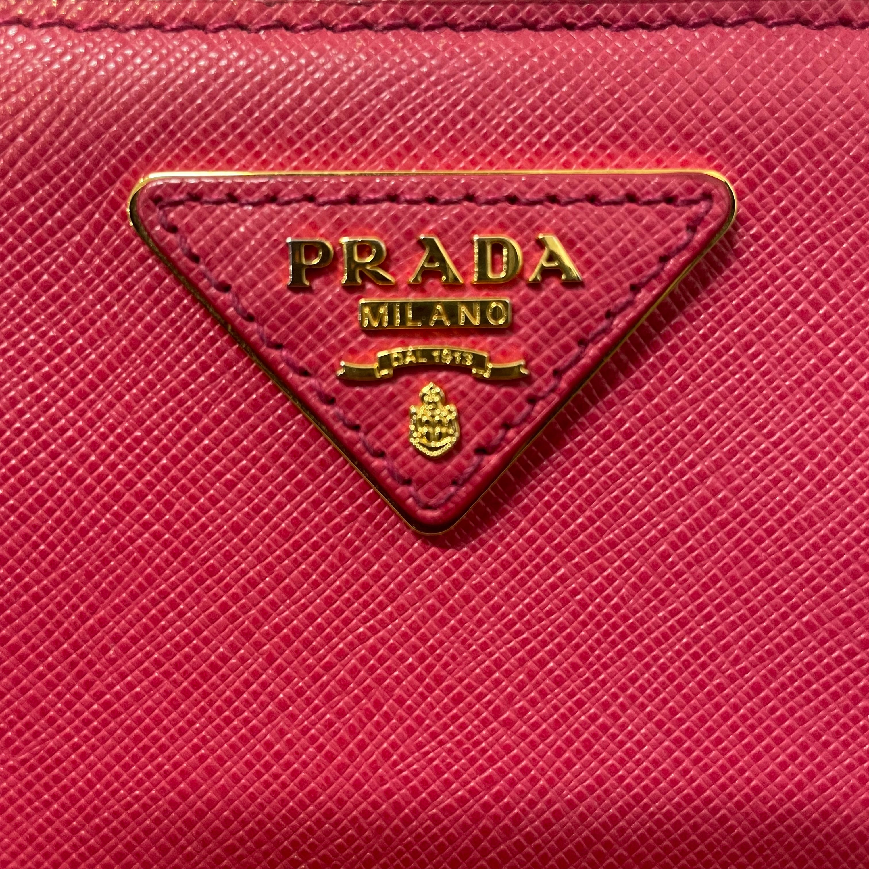 PRADA/Cross Body Bag/Leather/PNK/Saffiano Galleria Medium view 4
