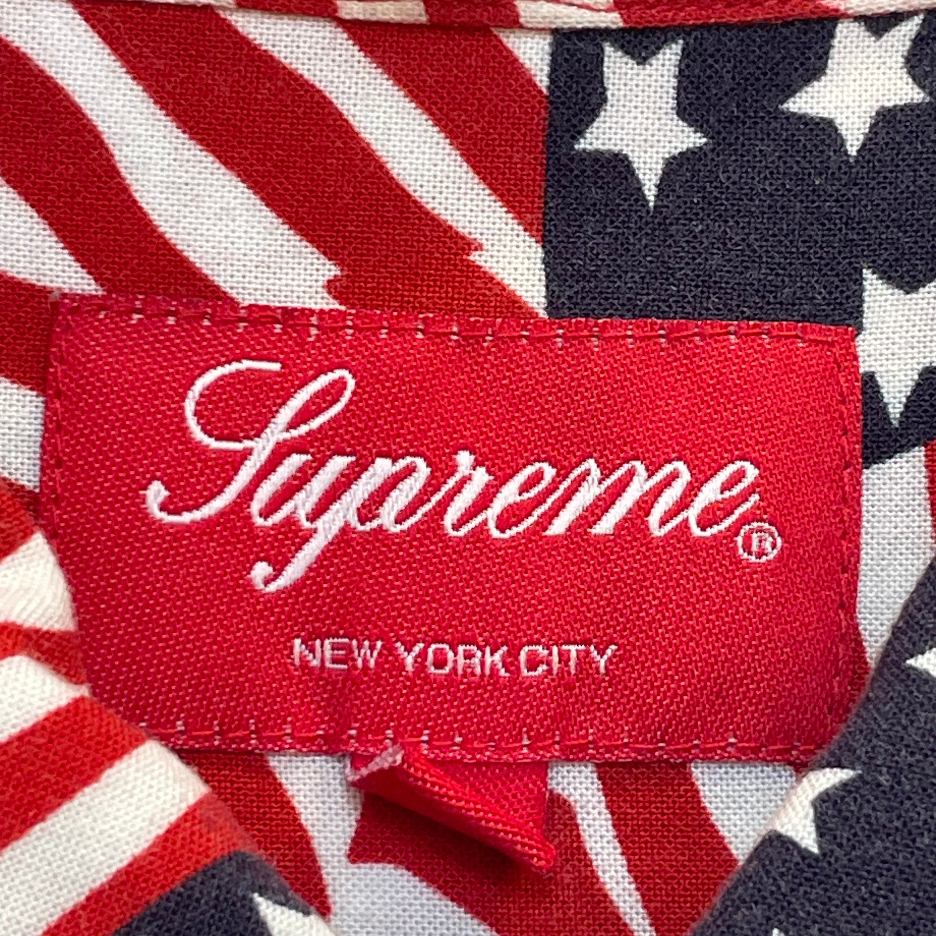 Supreme/SS Shirt/L/Cotton/RED/All Over Print/AMERICAN FLAG view 4