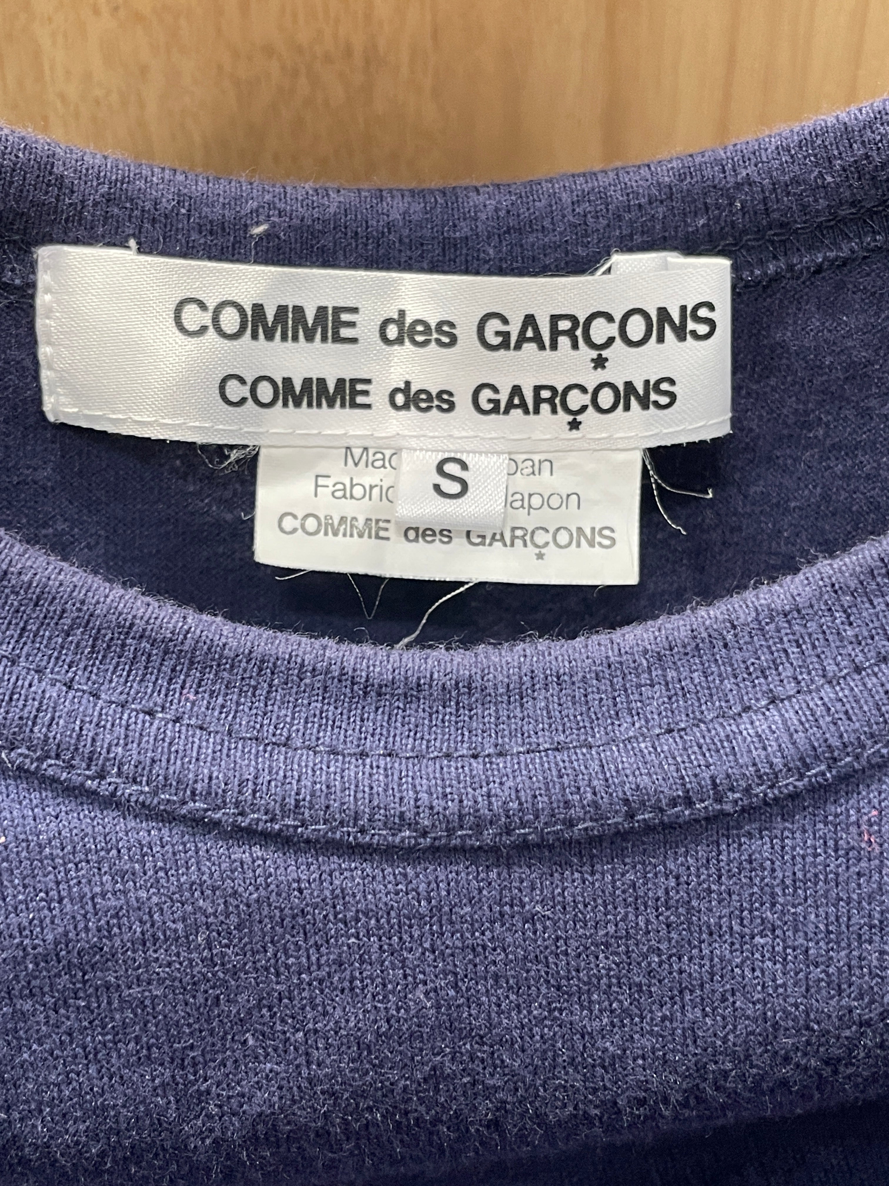 COMME des GARCONS HOMME/T-Shirt/S/Cotton/NVY/High Neck/ view 3