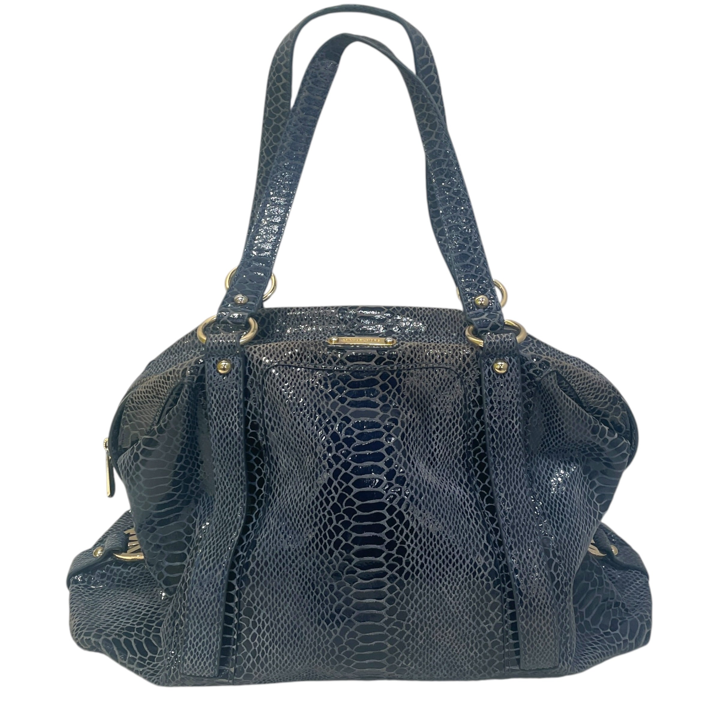 MICHAEL KORS/Bag/Animal Pattern/NVY/Python leather view 2