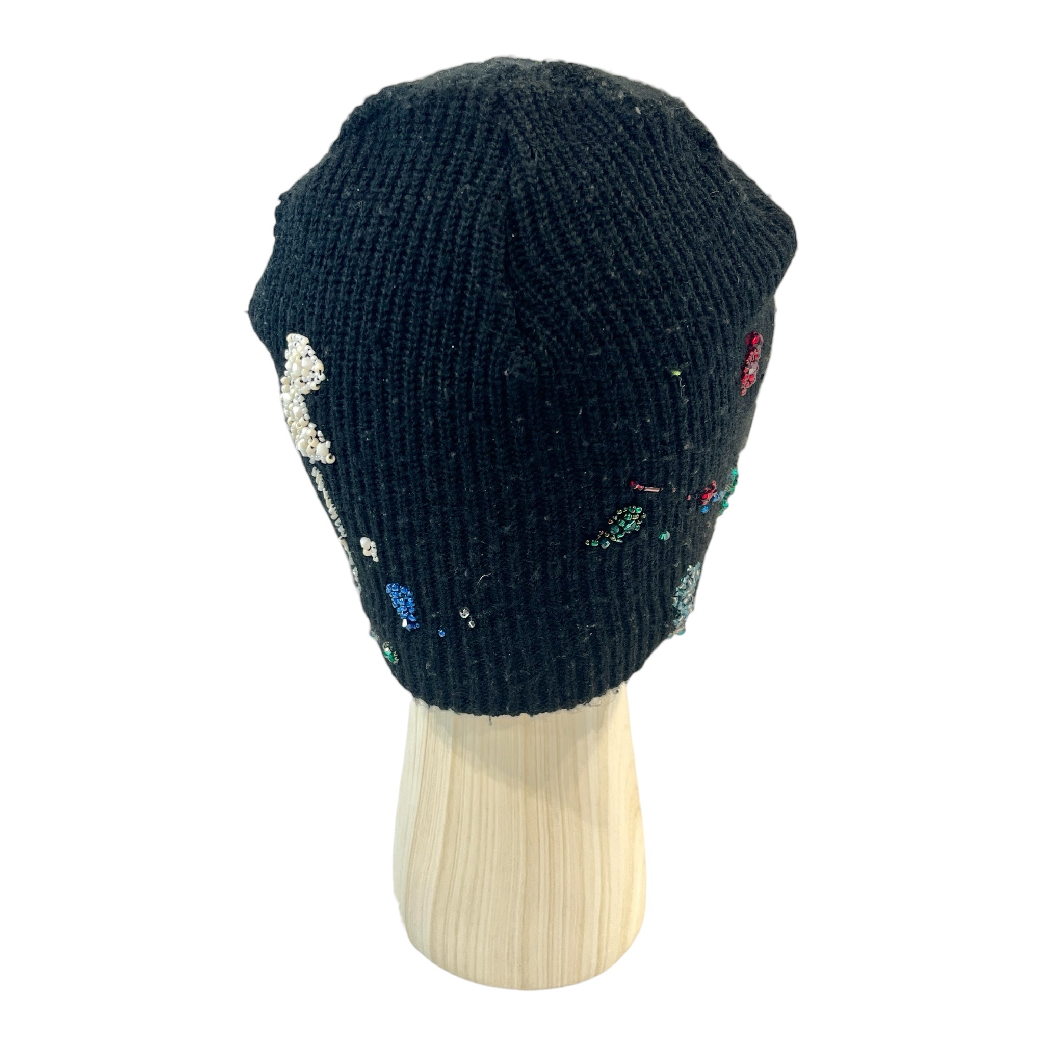 UNDERCOVER/Beanie/Acrylic/BLK/F/W 23 BEADED EMBELLISHMENTS view 2