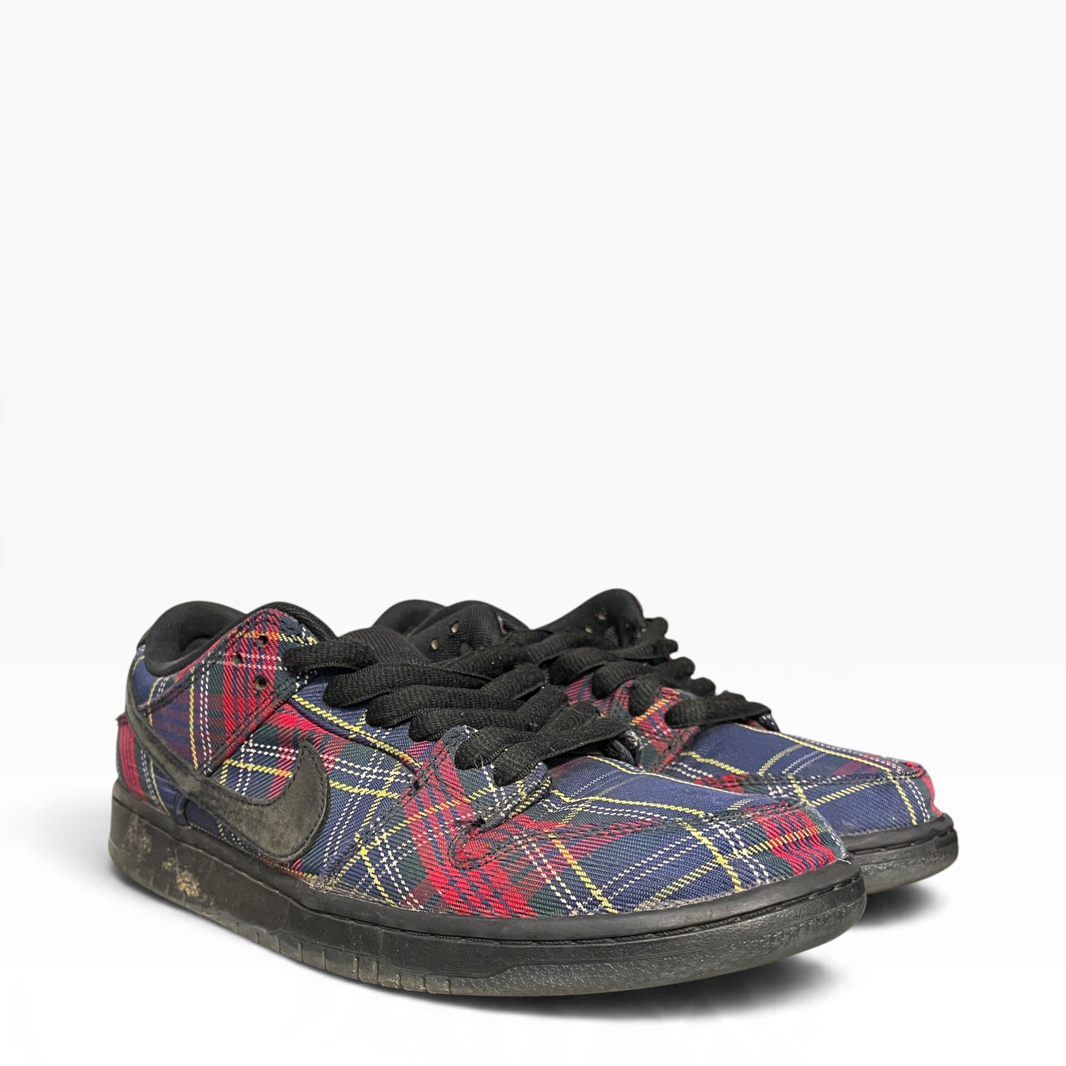 NIKE SB/Low-Sneakers/US 9.5/Plaid/Cotton/BRD/NARDWUAR SB DUNK LOW