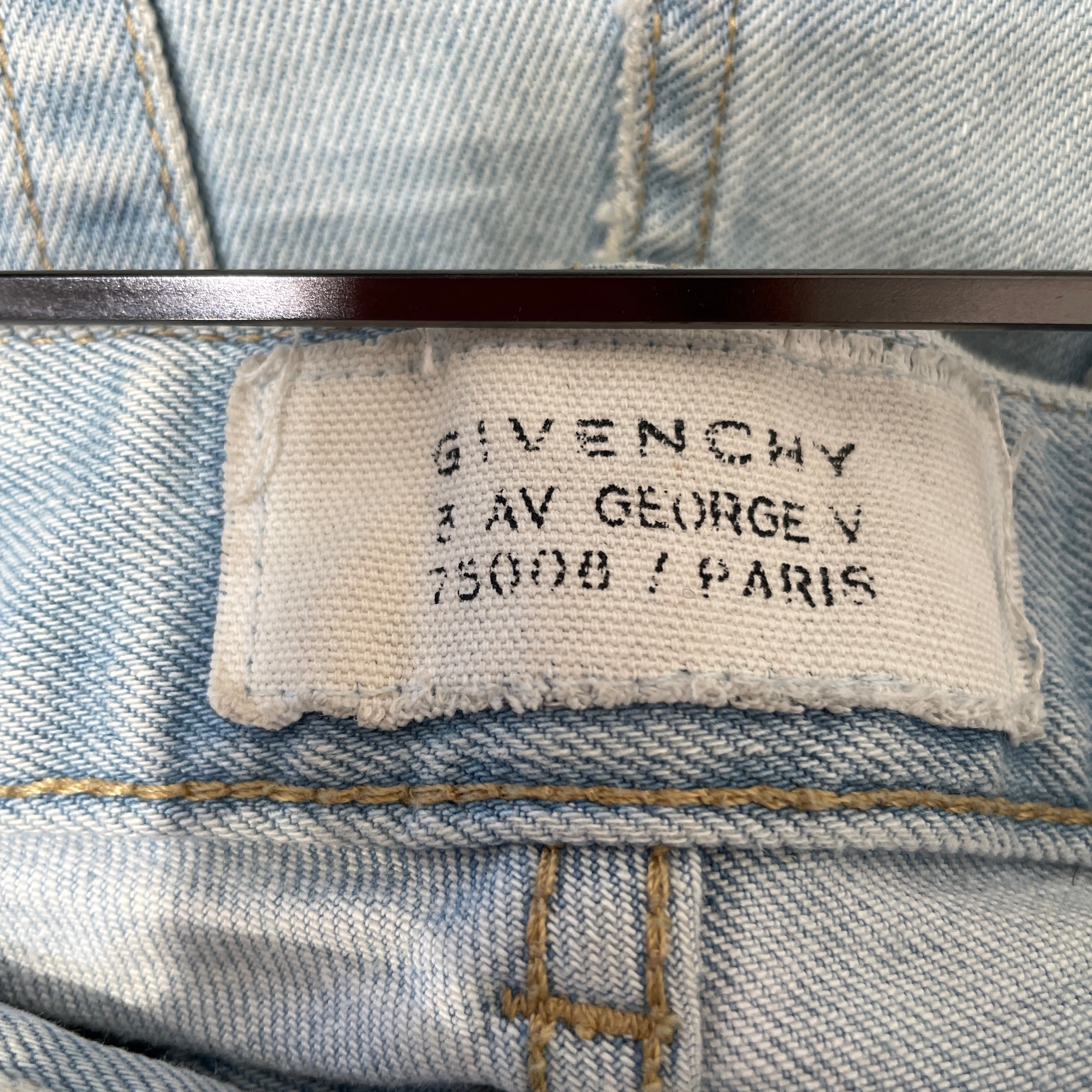 GIVENCHY/Pants/33/Cotton/BLU/Slim Fit George V view 7