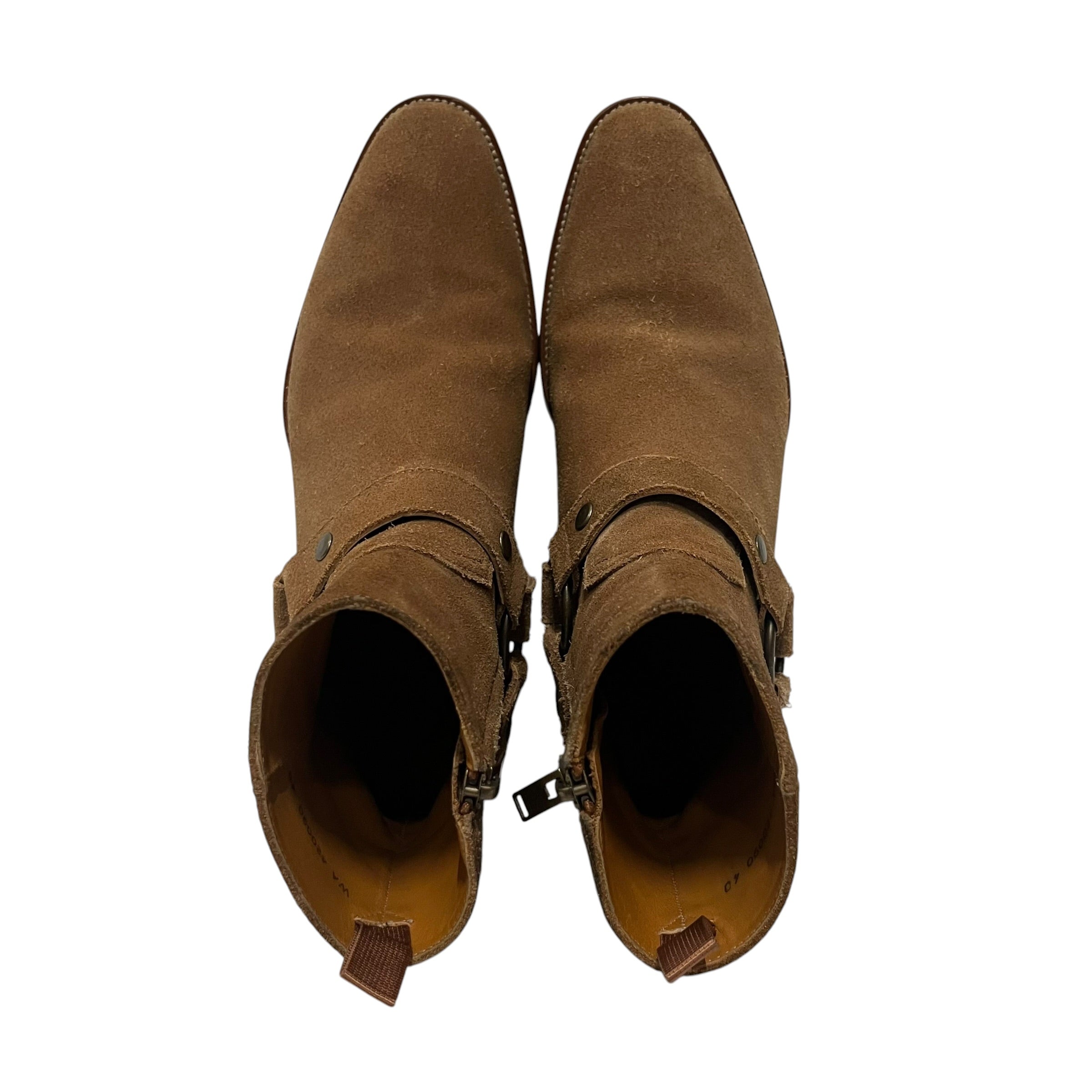 YVES SAINT LAURENT/Boots/EU 40/Suede/BEG/wyatt harness view 5