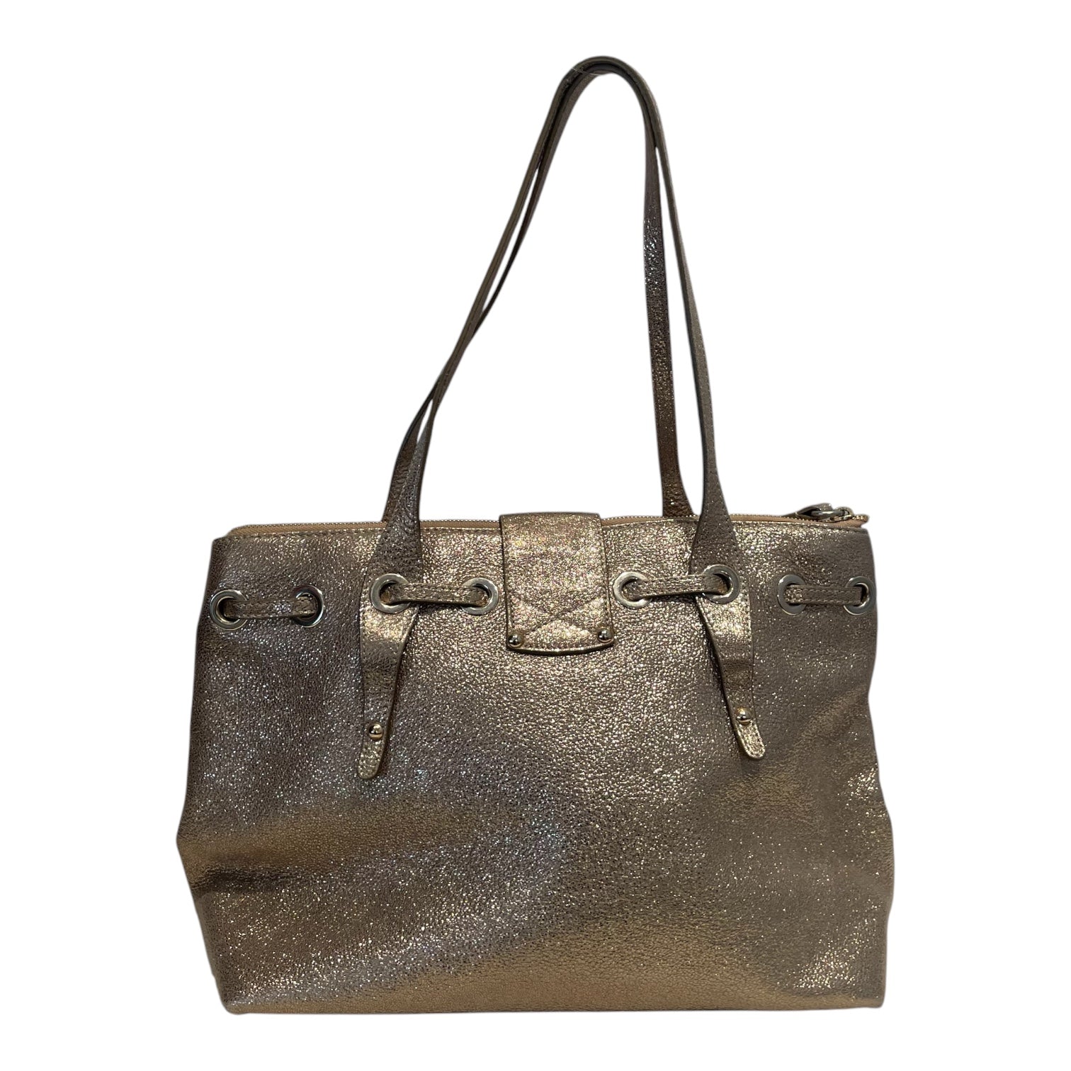 JIMMY CHOO/Hand Bag/Glitter/Leather/GLD/Gold Glitter Rhea Tote view 2
