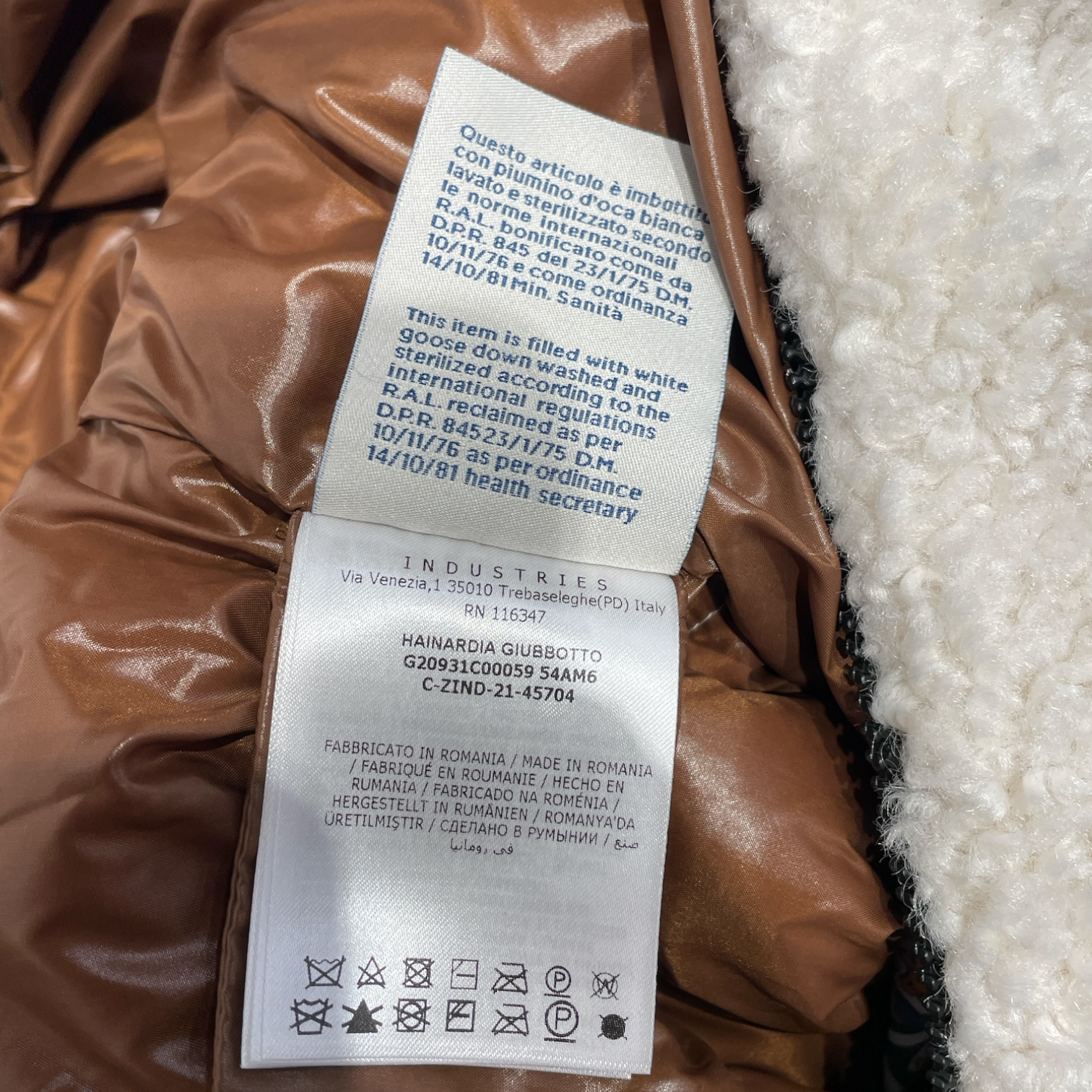 MONCLER/Fleece Jkt/S/Cotton/WHT/Hainardia Hooded Puffer Coat view 5