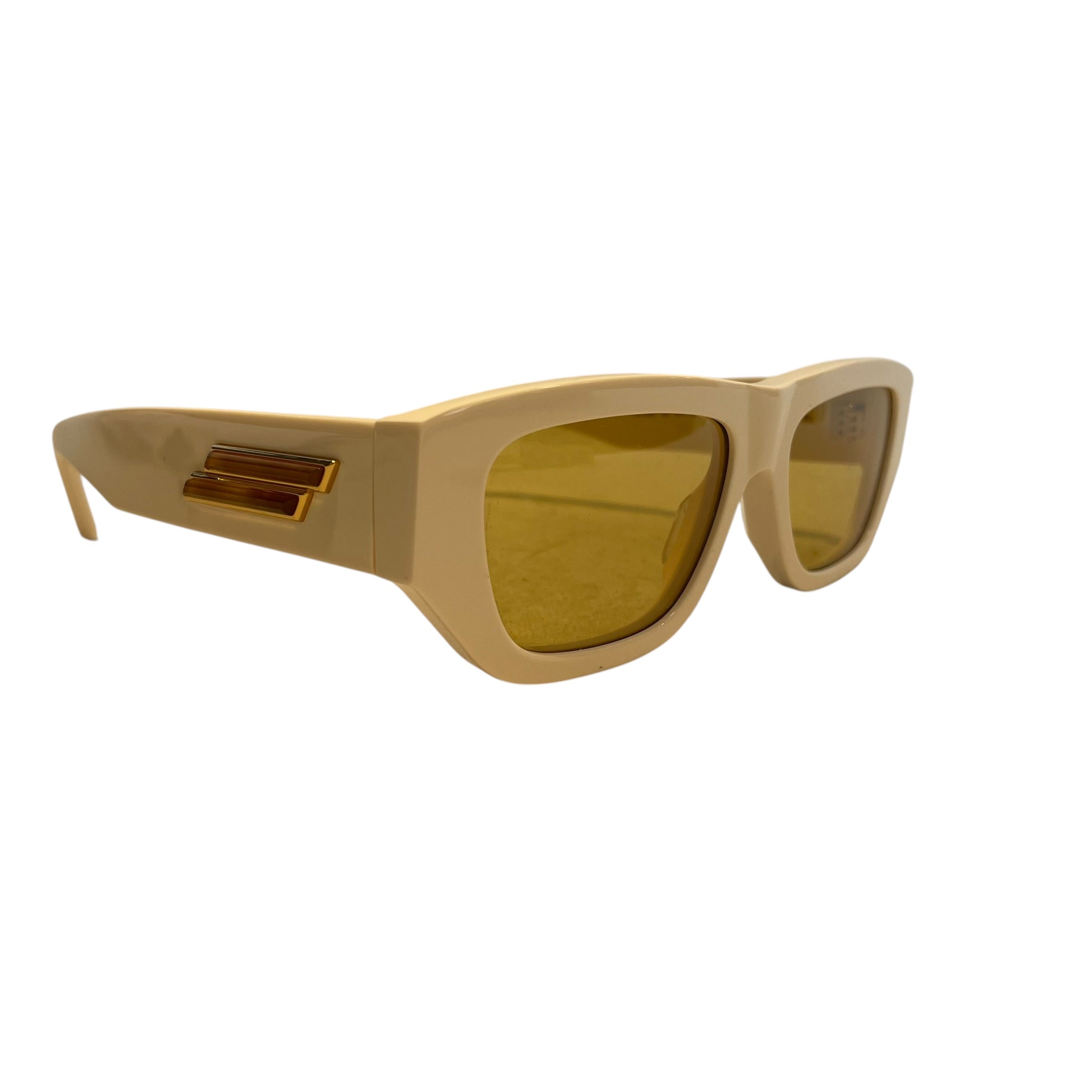 BOTTEGA VENETA/Sunglasses/Plastic/IVR/CREAM W YELLOW LENSES view 2