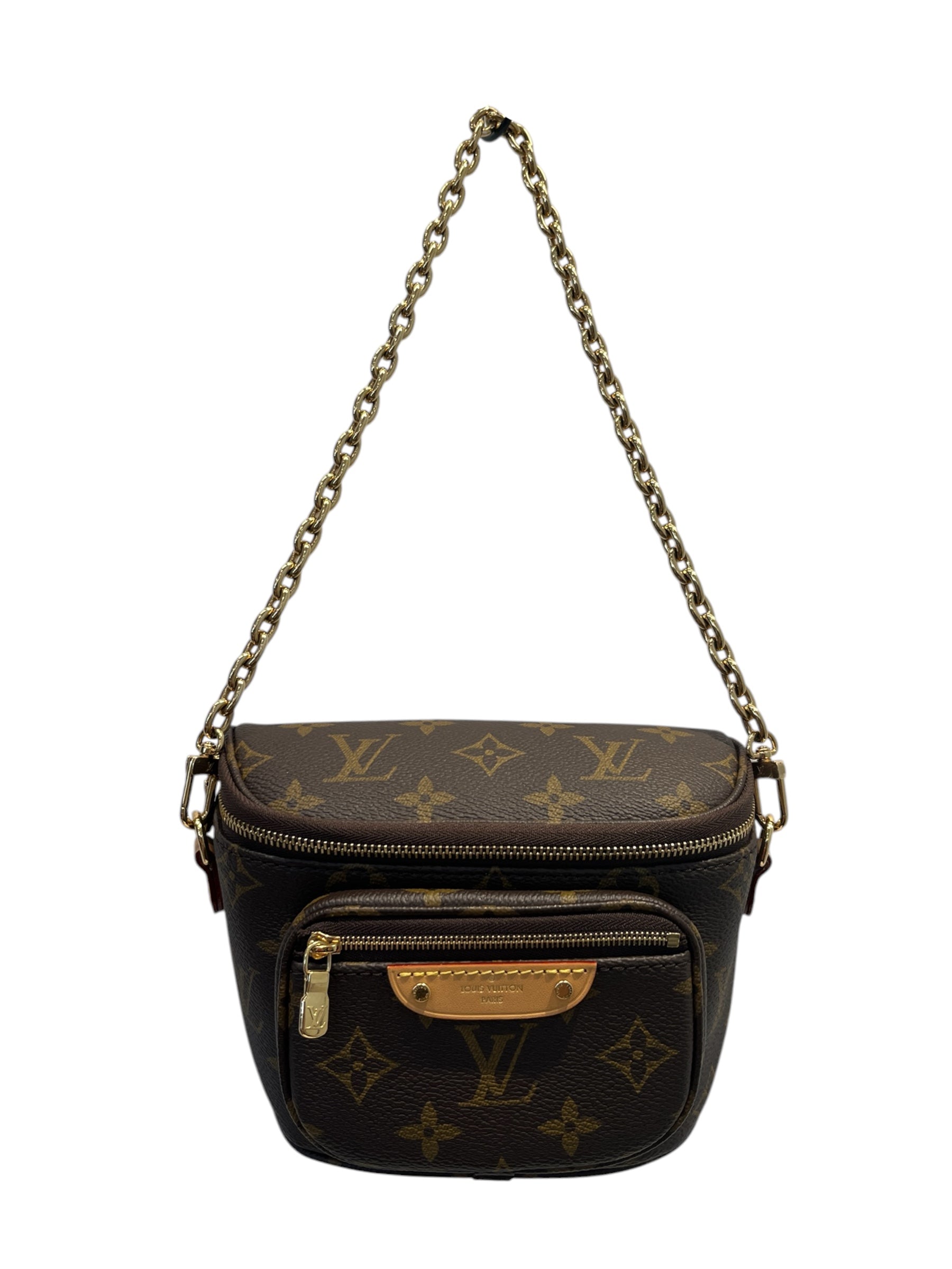 LOUIS VUITTON/Bag/Monogram/Leather/BRW/MINI BUM BAG view 1