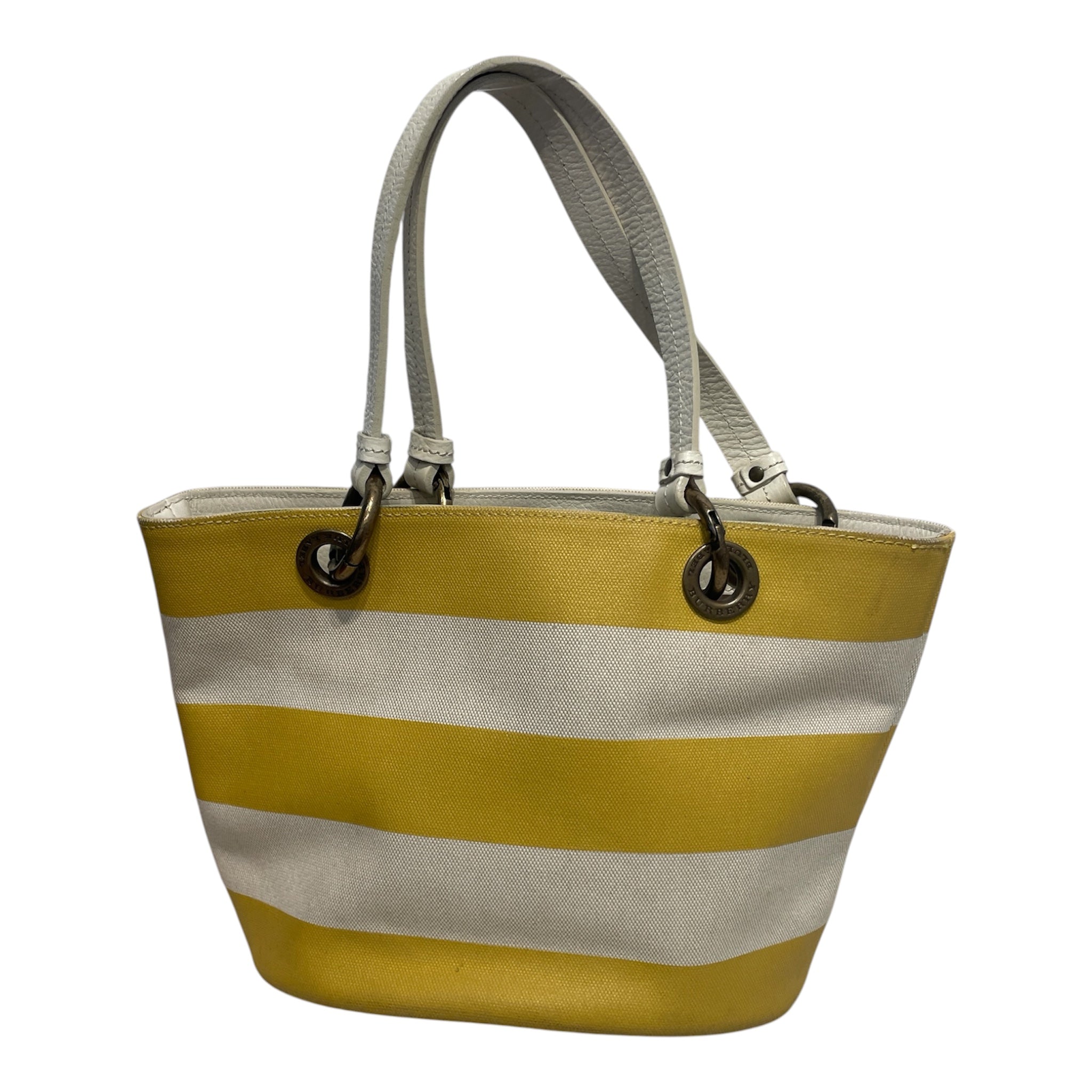 BURBERRY/Hand Bag/Cotton/YEL/stripe view 2
