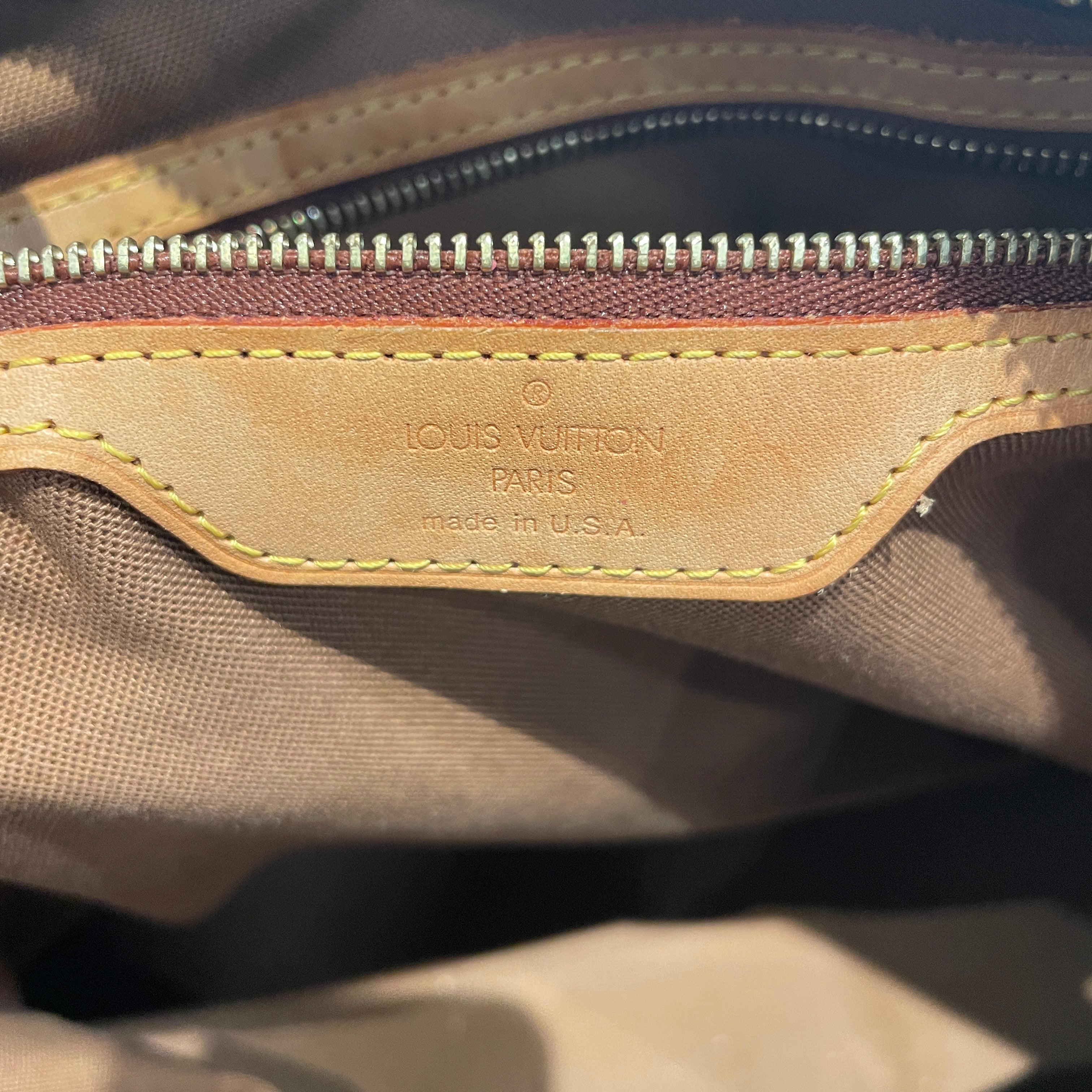 LOUIS VUITTON/Bag/Monogram/Leather/BRW/cabas mezzo view 5