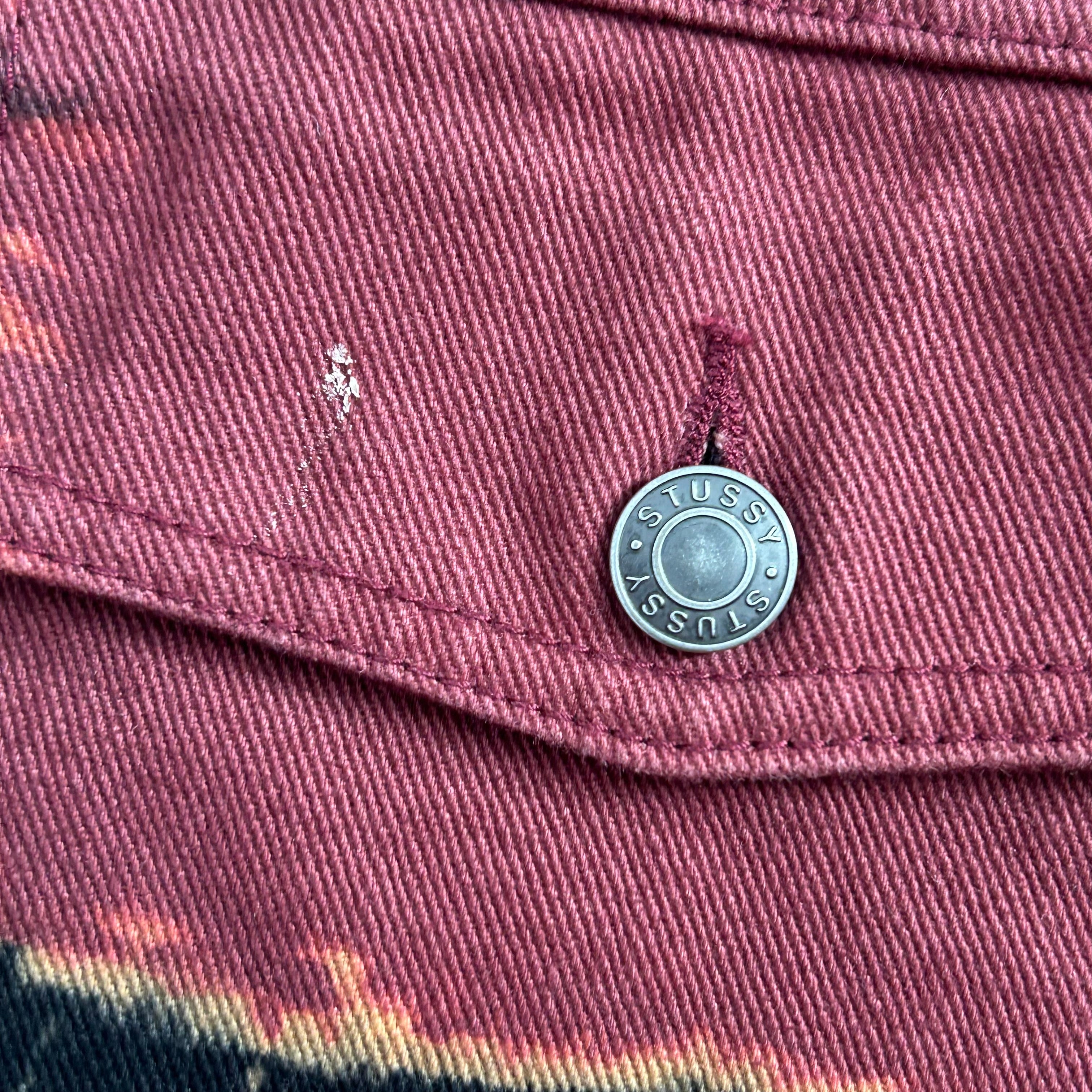 STUSSY/Denim Jkt/M/Cotton/RED/tie dye view 5
