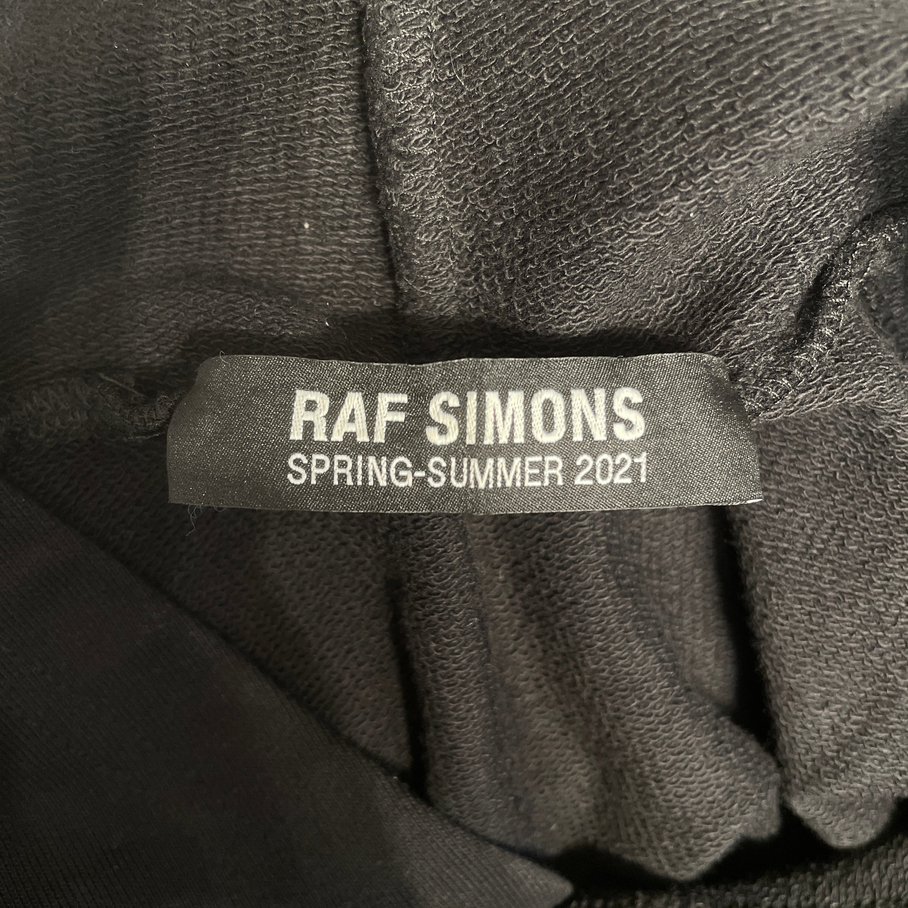 RAF SIMONS/Hoodie/M/Cotton/BLK/television evergreen view 3