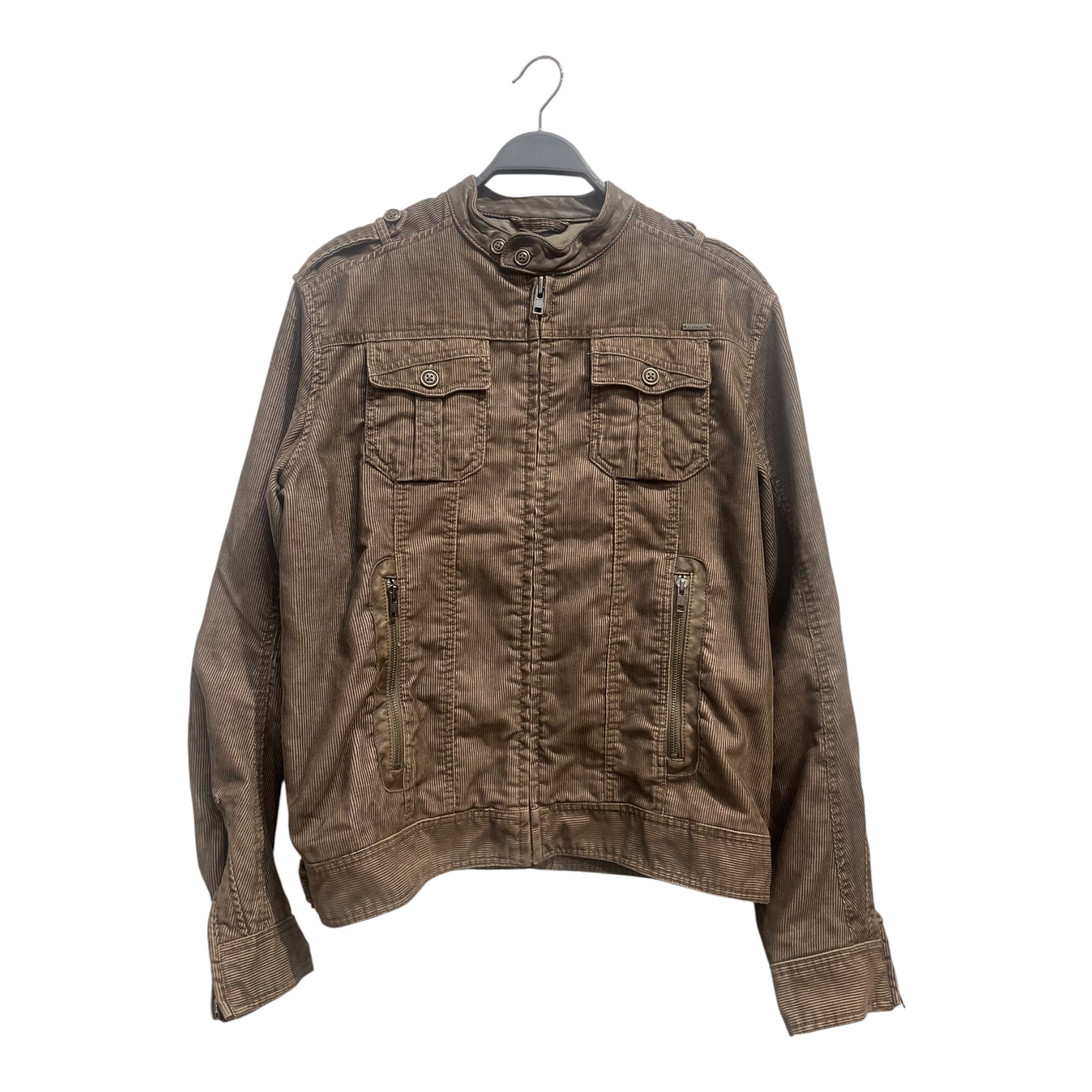 DIESEL/Jacket/XL/BRW/CORDUROY BODY LEATHER COLLAR view 1