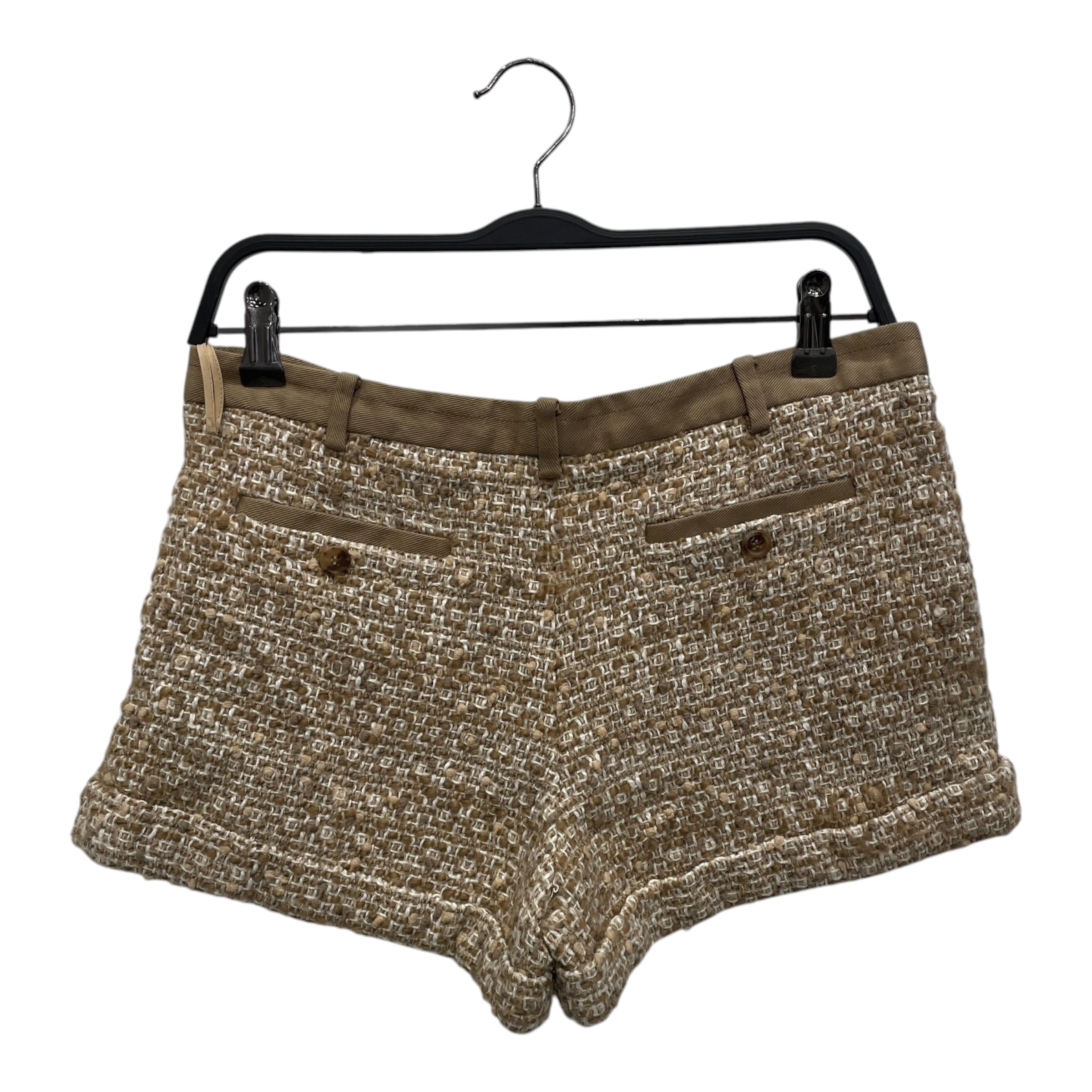 MIU MIU/Shorts/40/Cotton/BEG/Low-rise/MIU MIU BEG TWEED MINI SHORT view 2