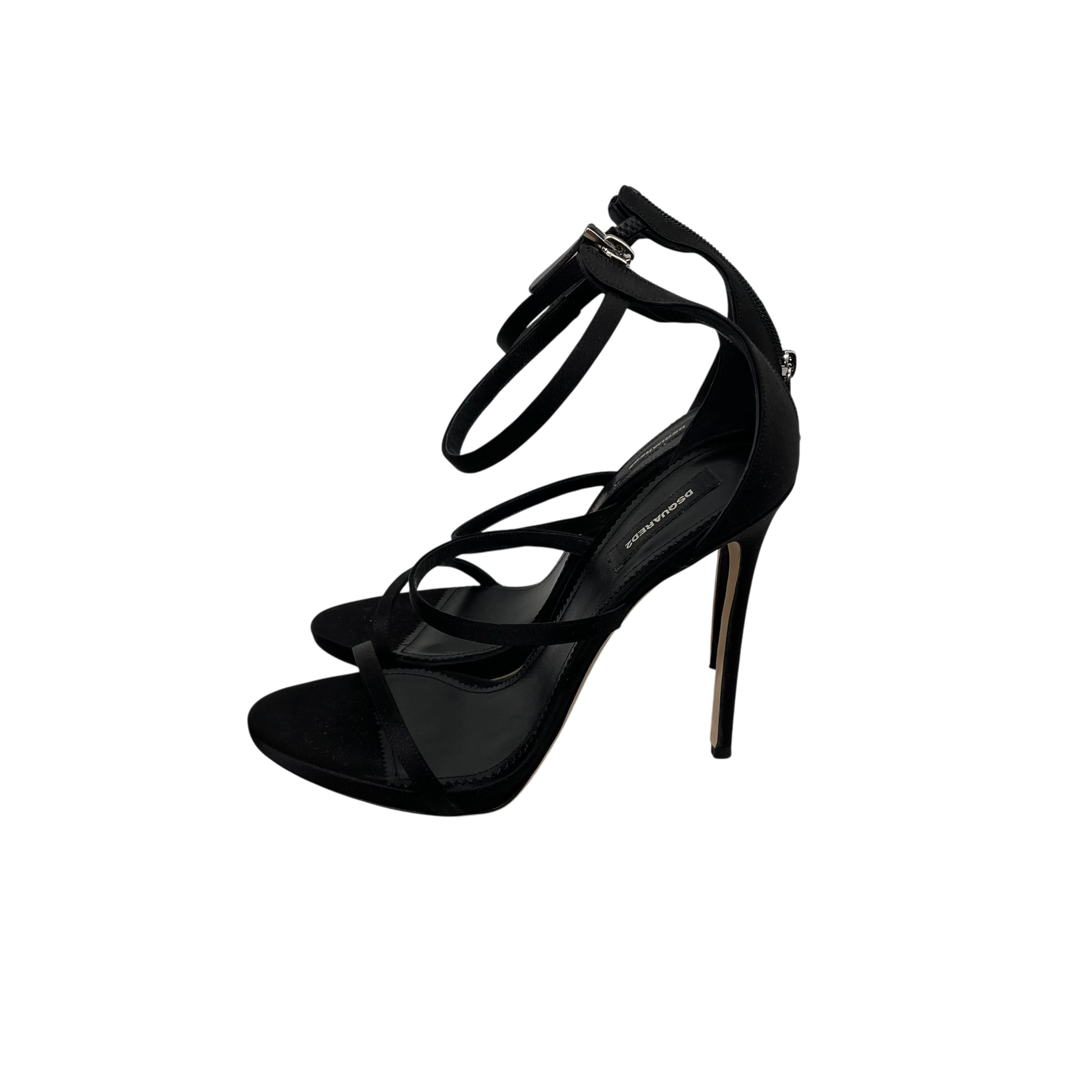 DSQUARED2/Heels/EU 40/Cotton/BLK/STRAPPY SANDAL view 2