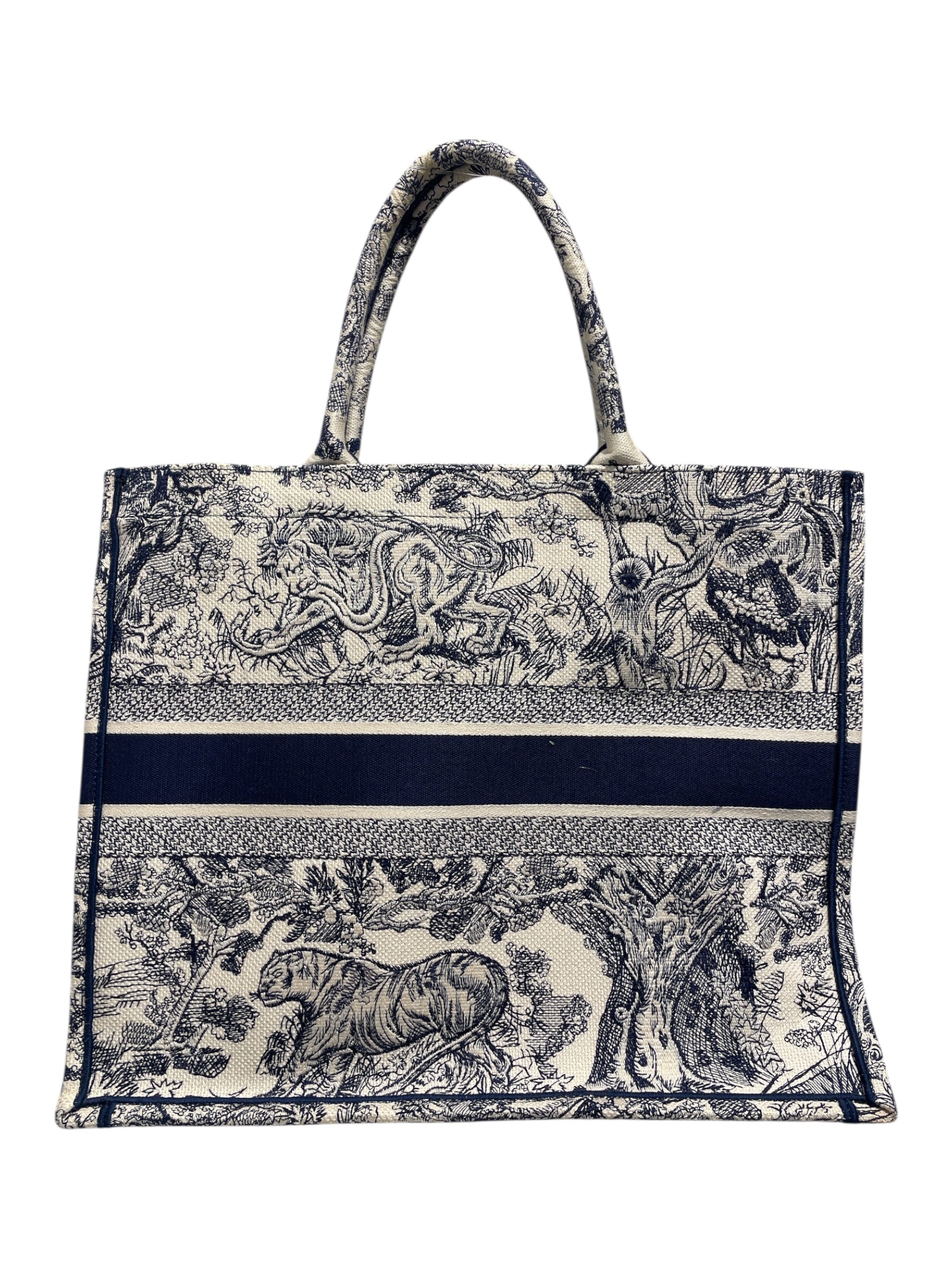 Christian Dior/Tote Bag/All Over Print/BLU/Book Tote Ecru and Blue Toile view 2