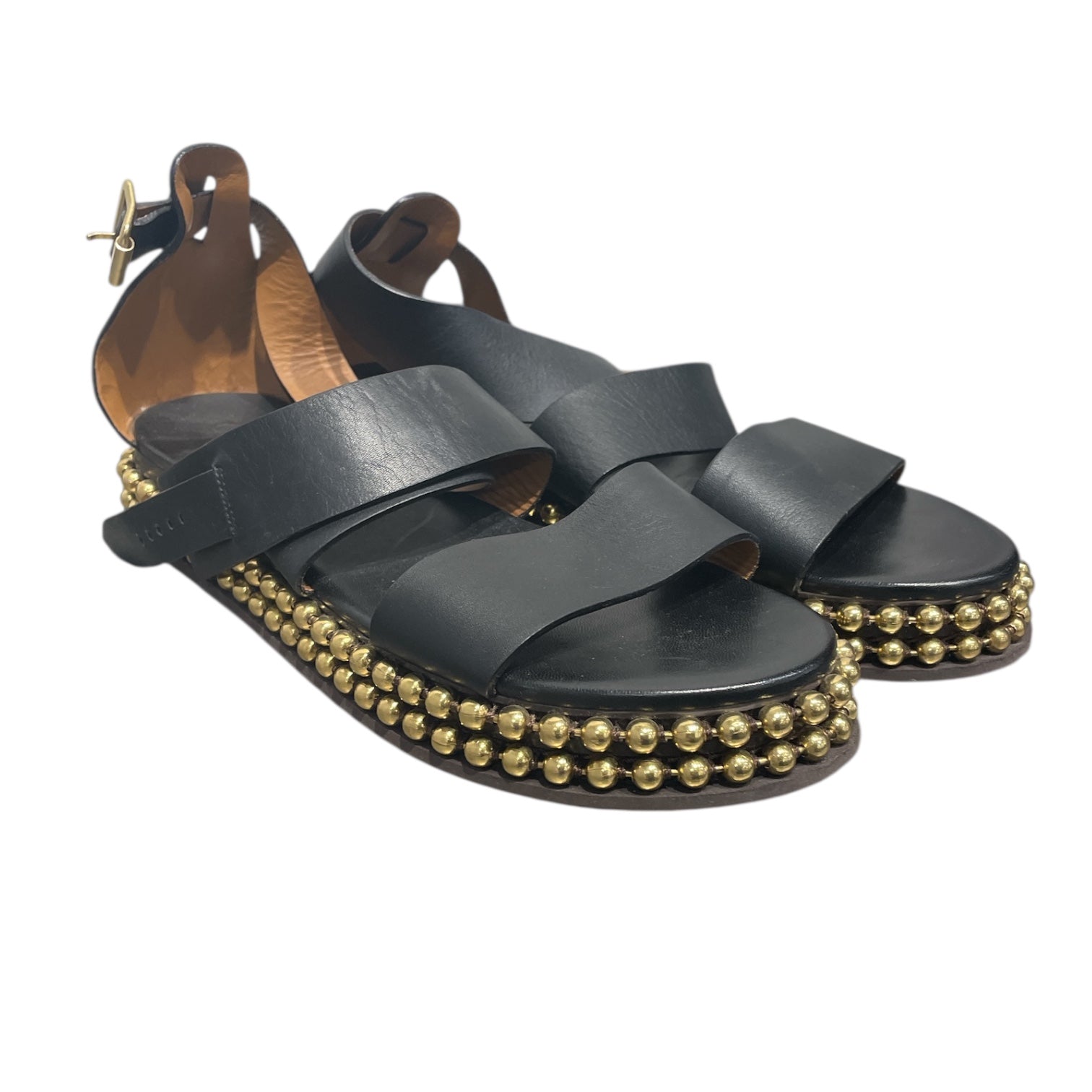 Chloe/Sandals/EU 40.5/Leather/BLK/Ankle Strap/Sawyer Gladiator Sandal view 1